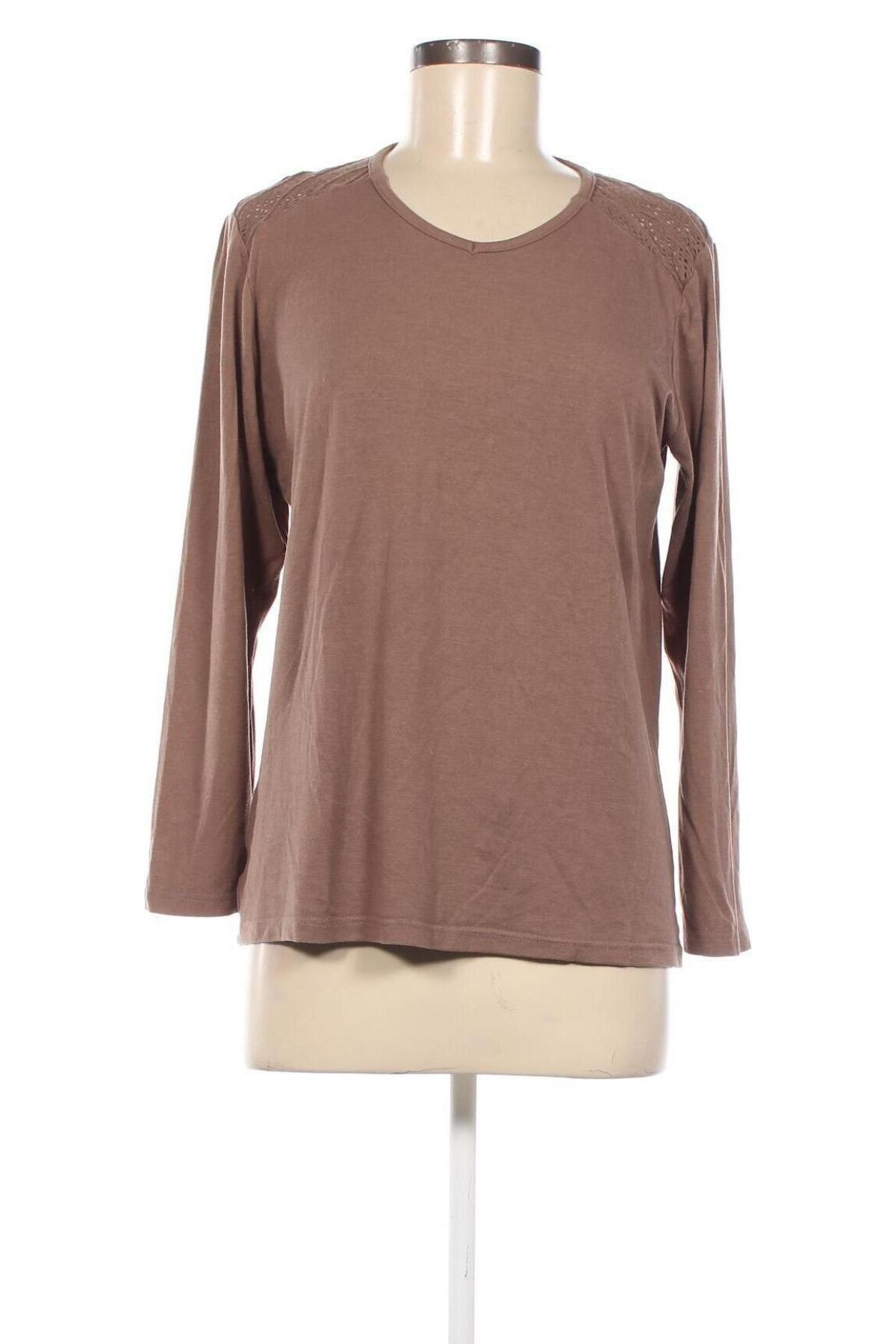 Γυναικεία μπλούζα R&R, Μέγεθος XL, Χρώμα Καφέ, Τιμή 4,14 €