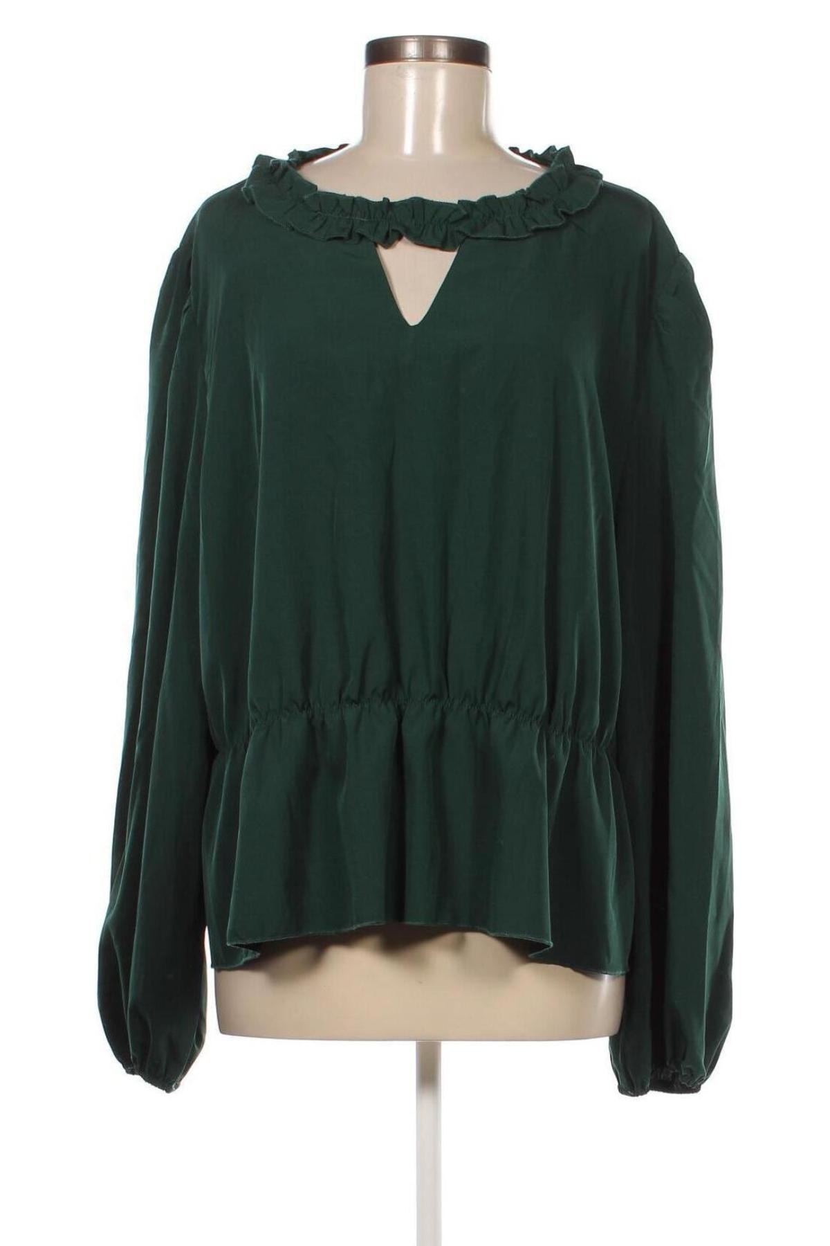 Дамска блуза SHEIN, Размер 4XL, Цвят Зелен, Цена 8,57 лв.