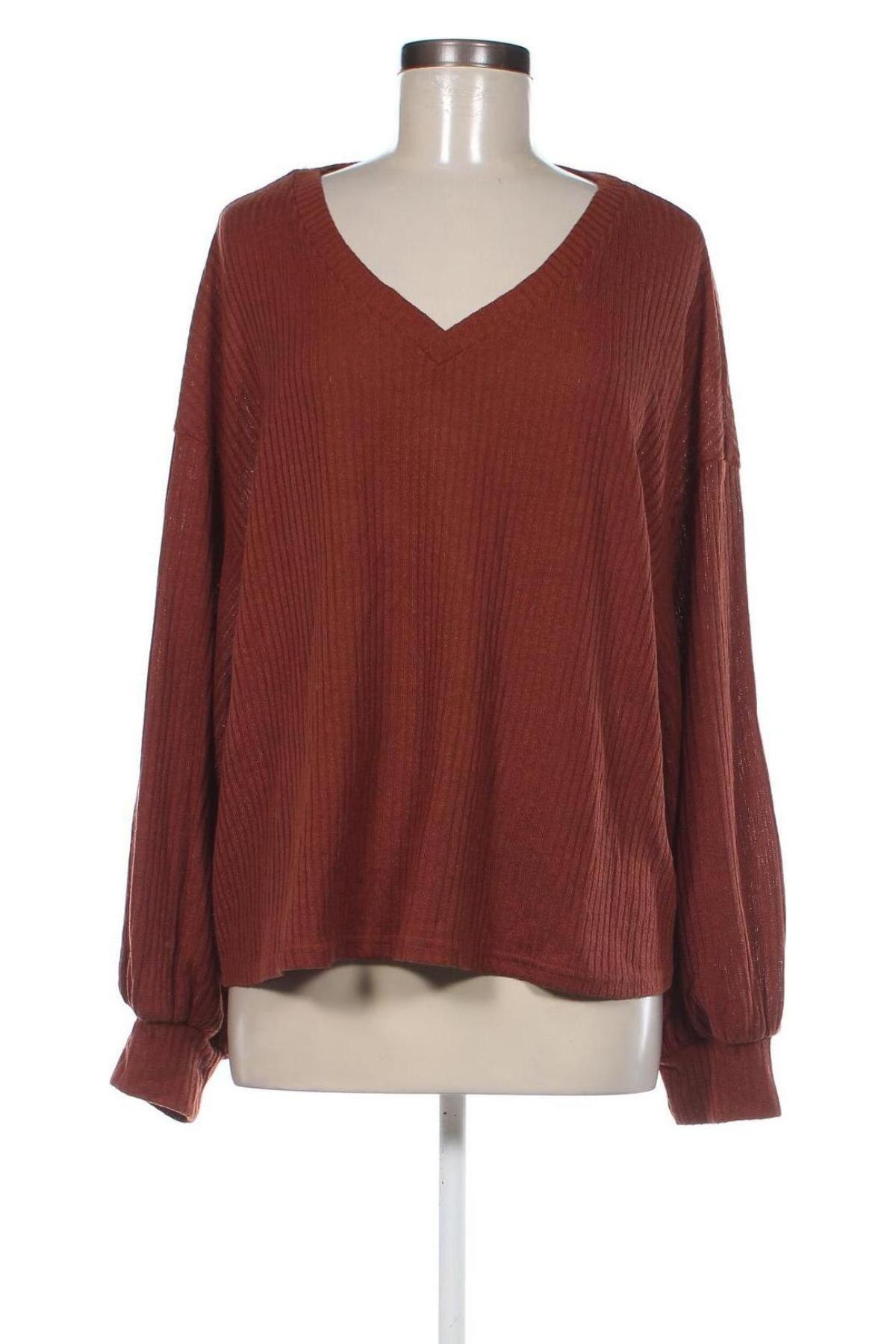 Γυναικεία μπλούζα SHEIN, Μέγεθος XL, Χρώμα Καφέ, Τιμή 4,70 €