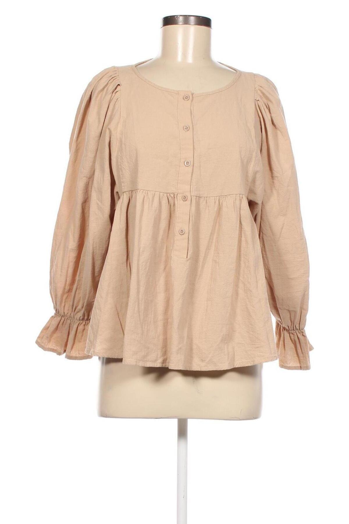 Дамска блуза SHEIN, Размер M, Цвят Бежов, Цена 9,14 лв.