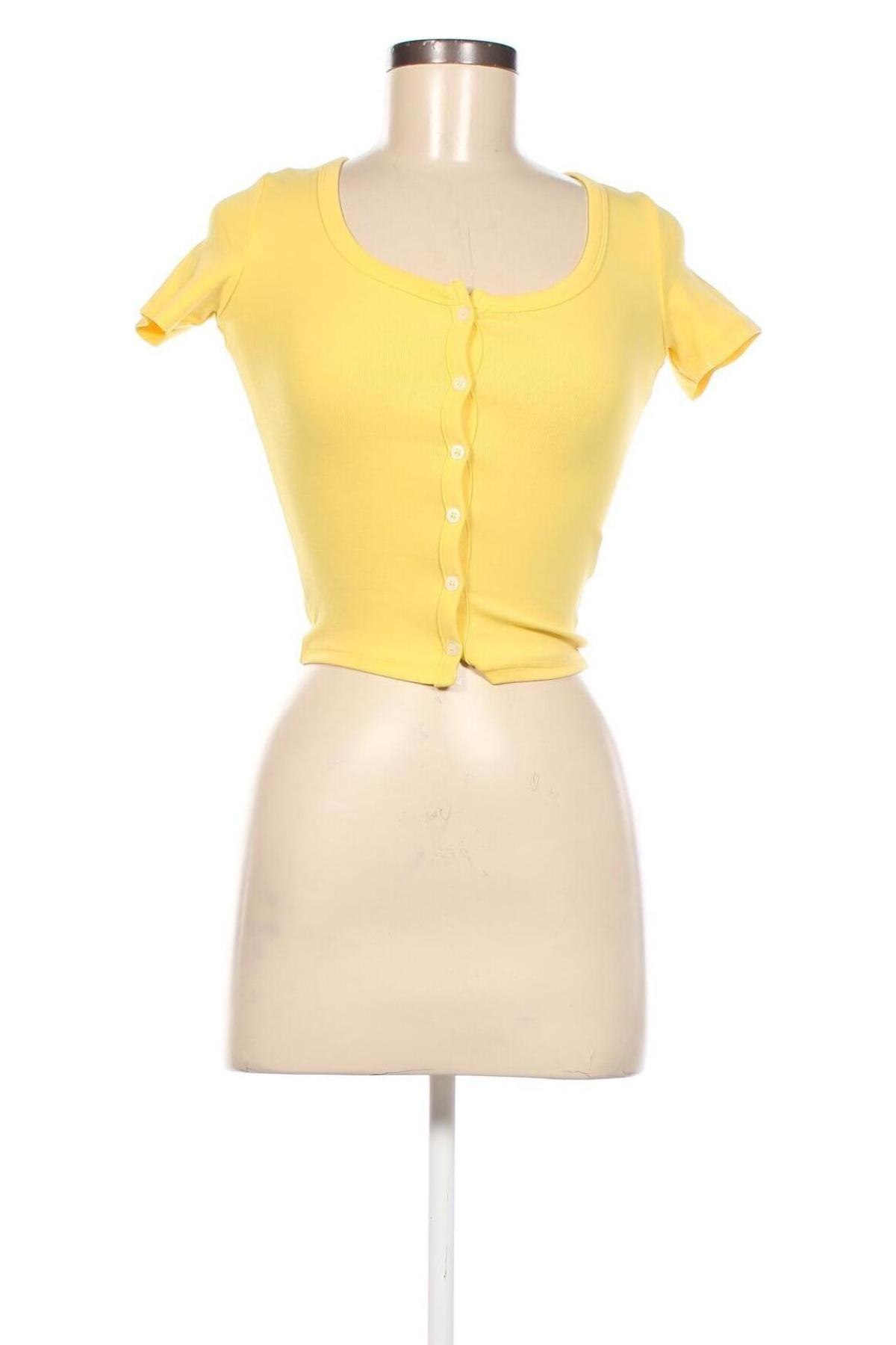 Γυναικεία μπλούζα Tally Weijl, Μέγεθος XXS, Χρώμα Κίτρινο, Τιμή 6,23 €