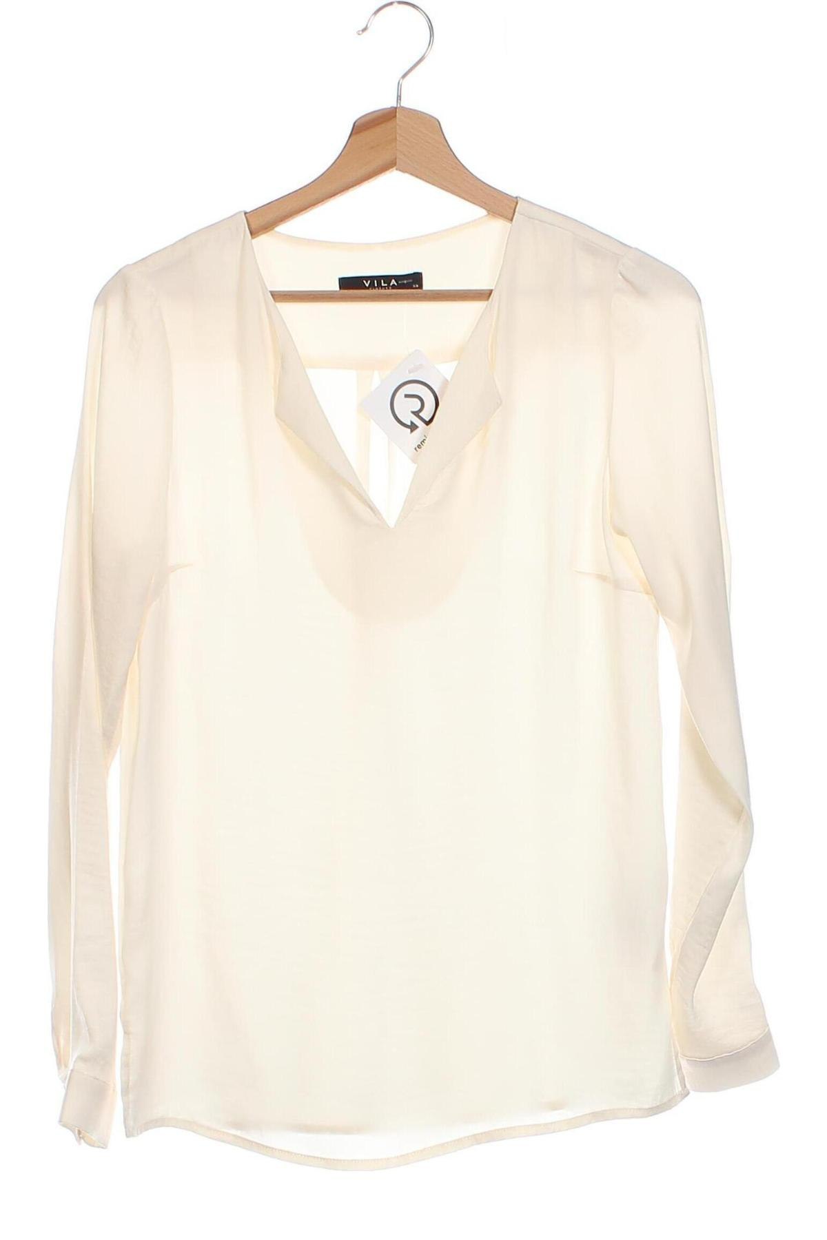 Γυναικεία μπλούζα VILA, Μέγεθος XS, Χρώμα Εκρού, Τιμή 12,95 €