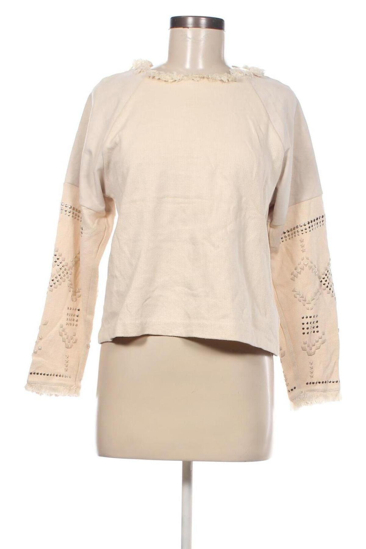 Bluză de femei Zara, Mărime L, Culoare Bej, Preț 48,85 Lei