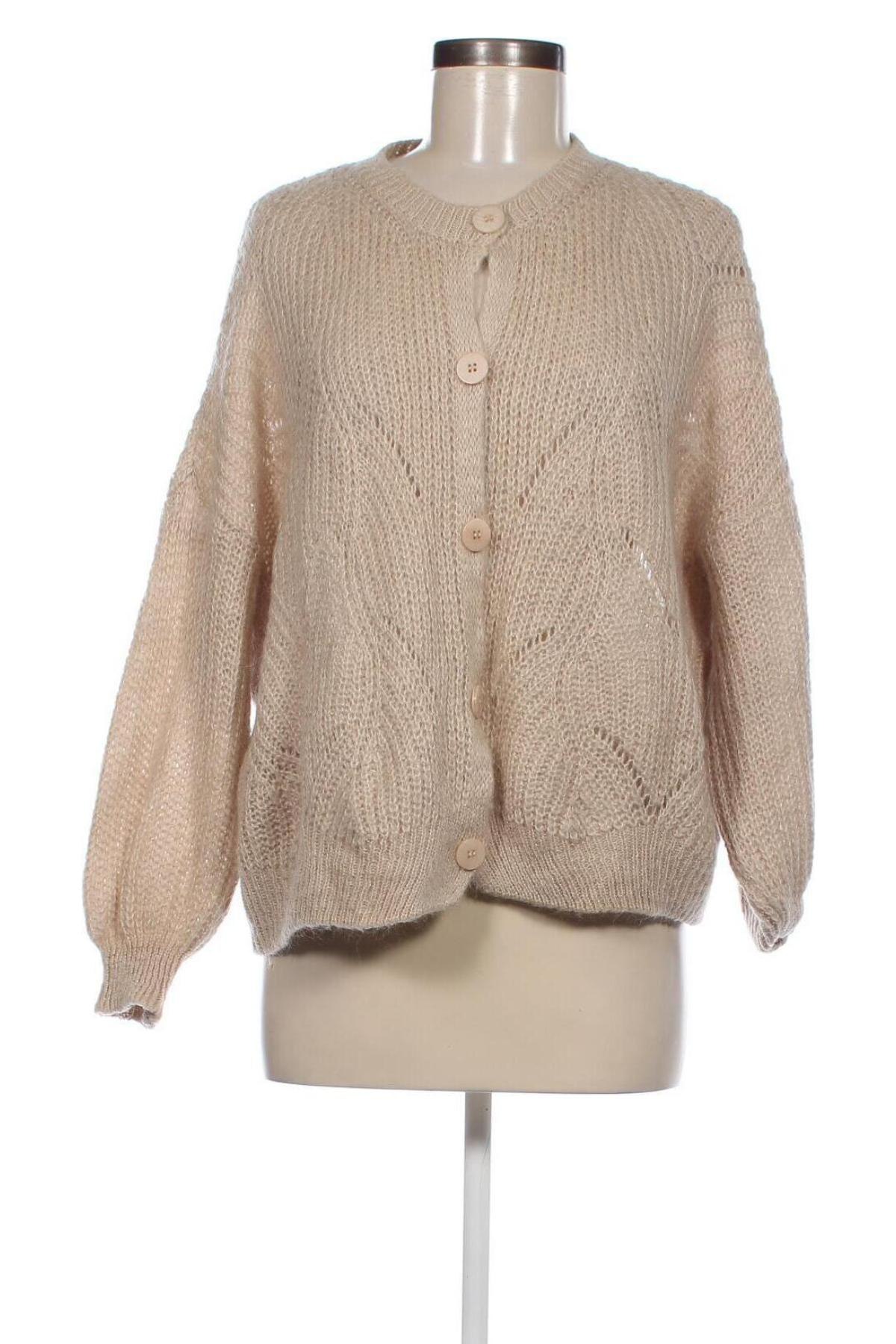 Damen Strickjacke, Größe L, Farbe Beige, Preis 5,25 €