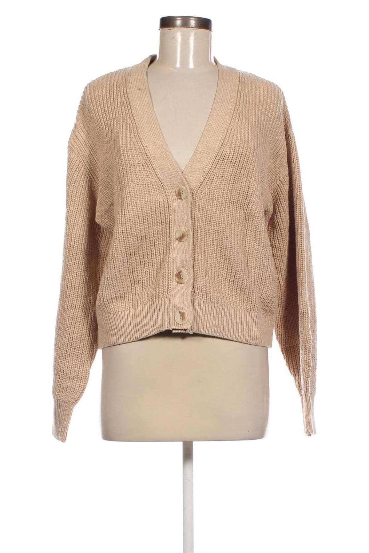 Damen Strickjacke H&M, Größe L, Farbe Beige, Preis 6,49 €