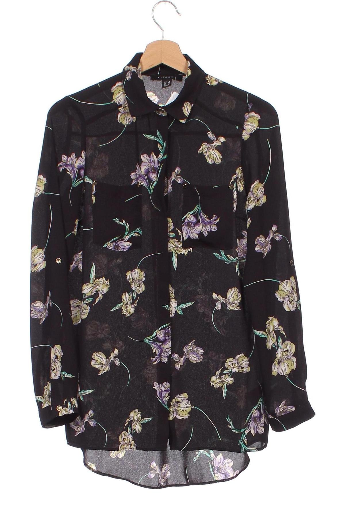 Γυναικείο πουκάμισο Atmosphere, Μέγεθος XS, Χρώμα Μαύρο, Τιμή 4,50 €