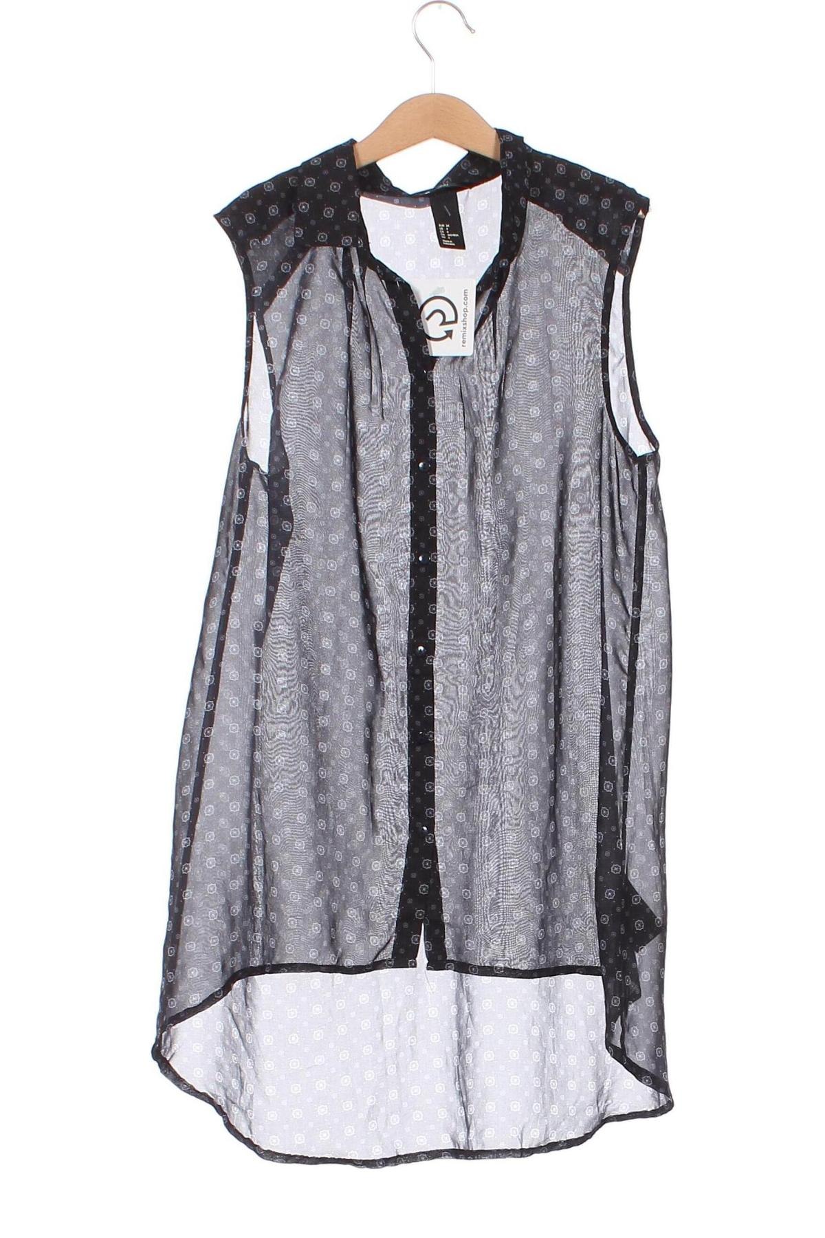 Γυναικείο πουκάμισο H&M, Μέγεθος XS, Χρώμα Μαύρο, Τιμή 6,11 €