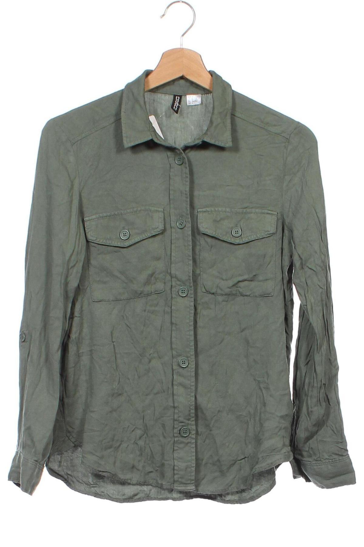 Dámska košeľa  H&M Divided, Veľkosť XXS, Farba Zelená, Cena  6,63 €