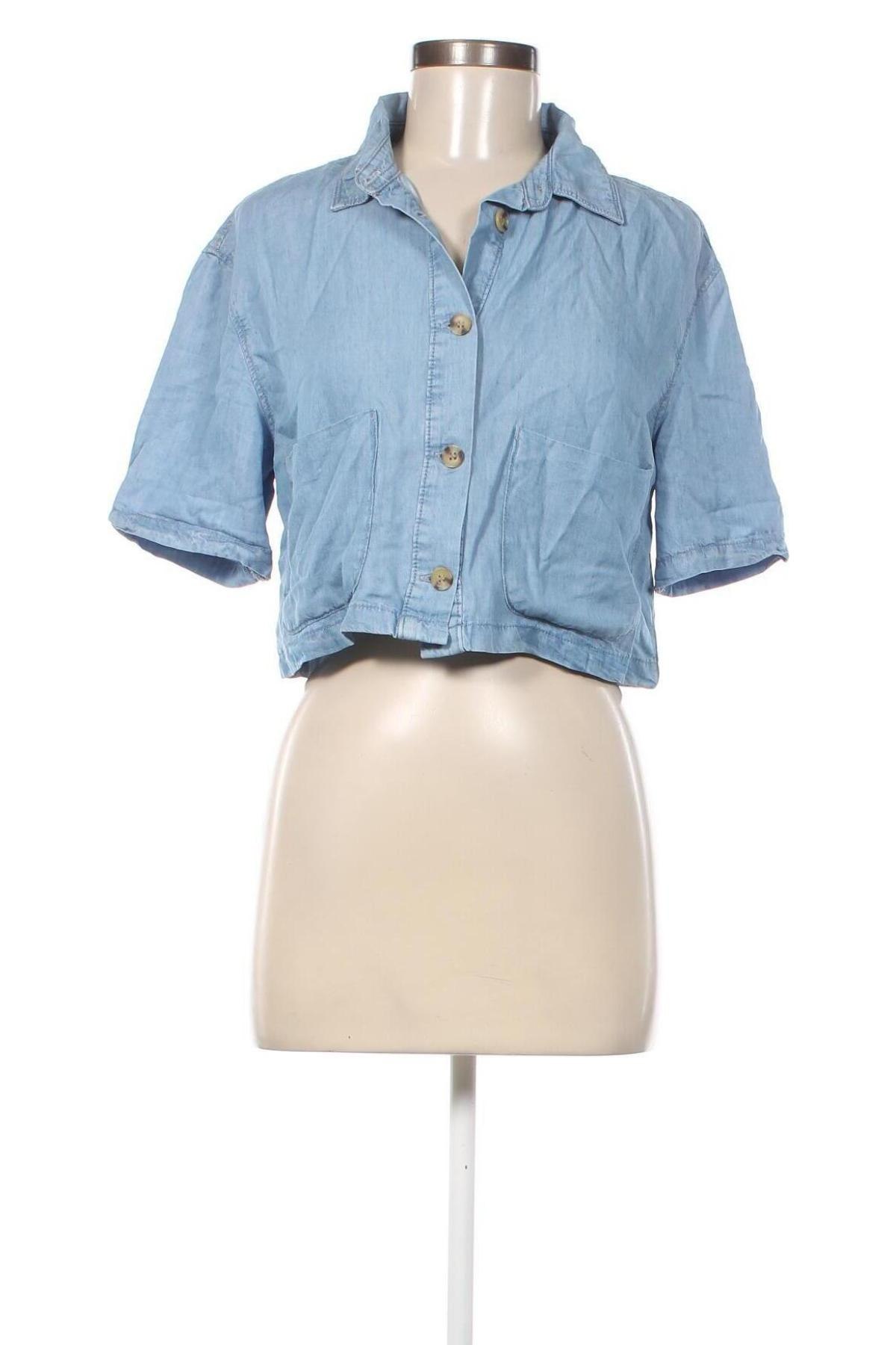 Γυναικείο πουκάμισο Tally Weijl, Μέγεθος S, Χρώμα Μπλέ, Τιμή 20,62 €