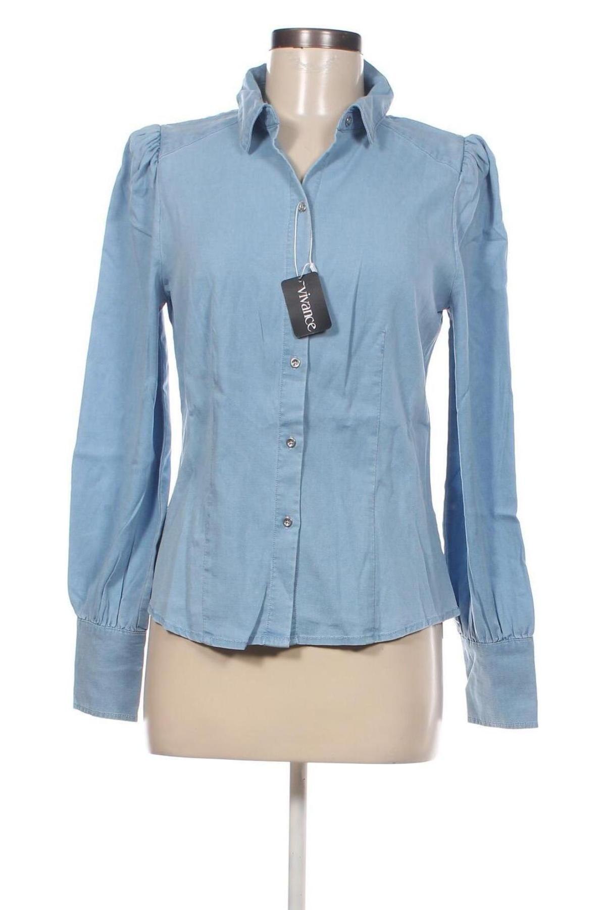 Γυναικείο πουκάμισο Vivance, Μέγεθος M, Χρώμα Μπλέ, Τιμή 10,31 €