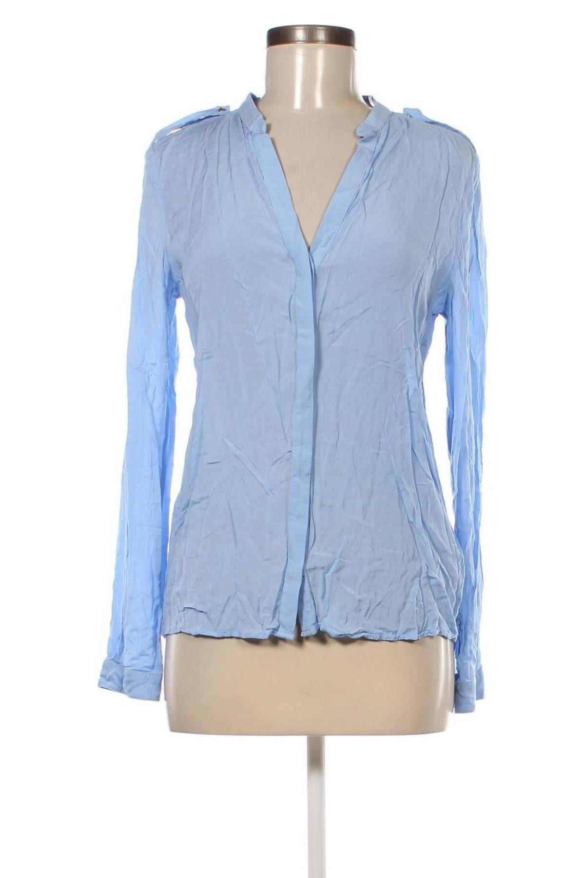 Γυναικείο πουκάμισο Zara, Μέγεθος L, Χρώμα Μπλέ, Τιμή 7,14 €