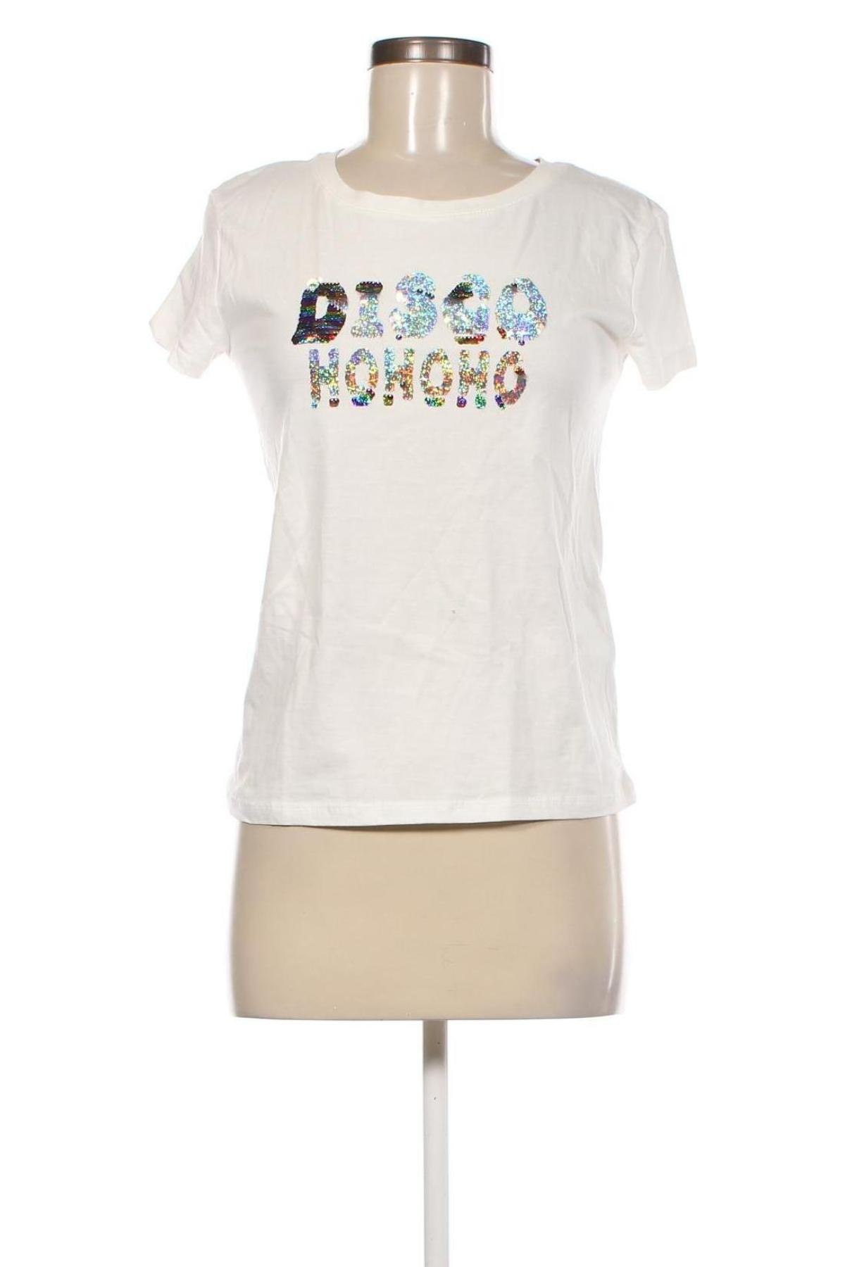 Γυναικείο t-shirt Camaieu, Μέγεθος XS, Χρώμα Λευκό, Τιμή 10,82 €