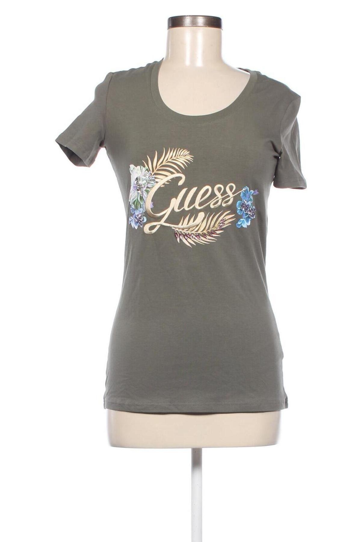 Tricou de femei Guess, Mărime L, Culoare Verde, Preț 236,84 Lei