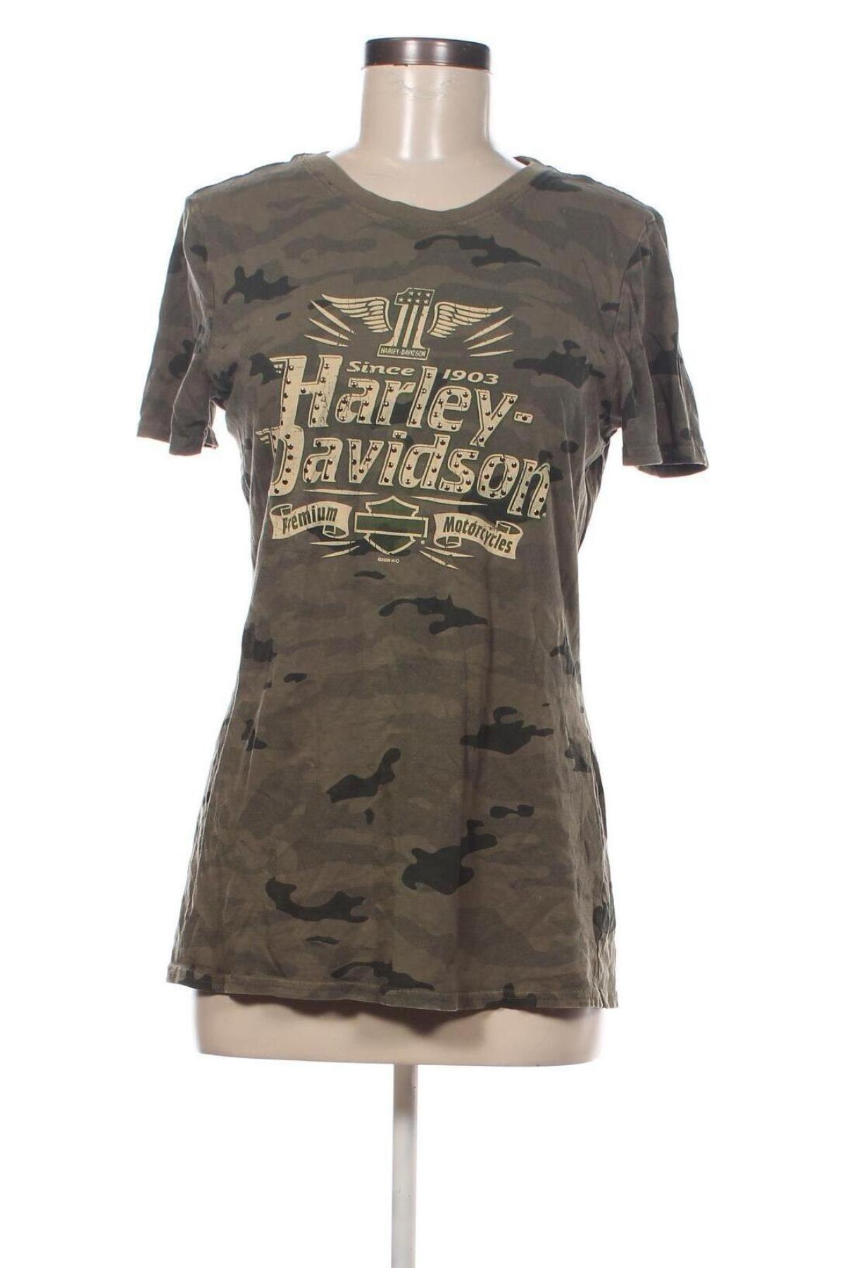Damen T-Shirt Harley-Davidson, Größe M, Farbe Grün, Preis € 11,13