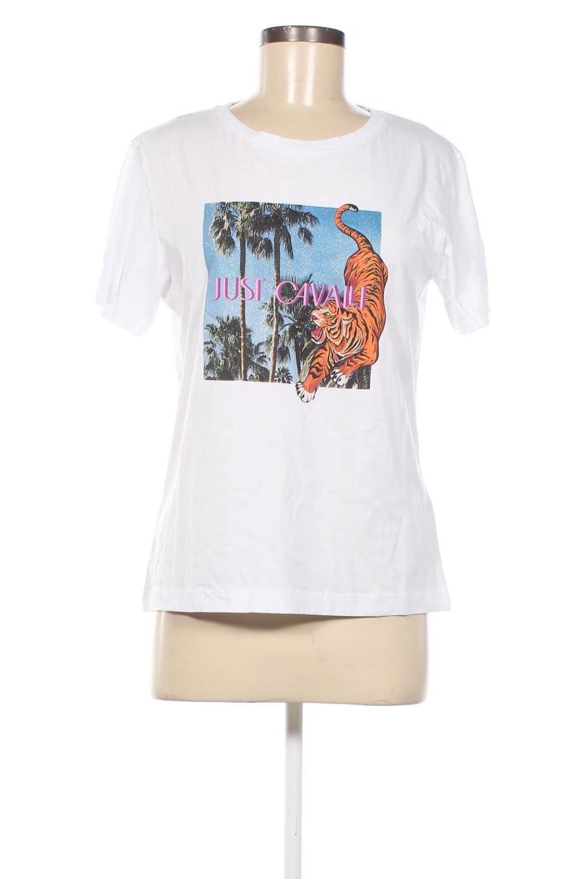 Γυναικείο t-shirt Just Cavalli, Μέγεθος S, Χρώμα Λευκό, Τιμή 69,72 €