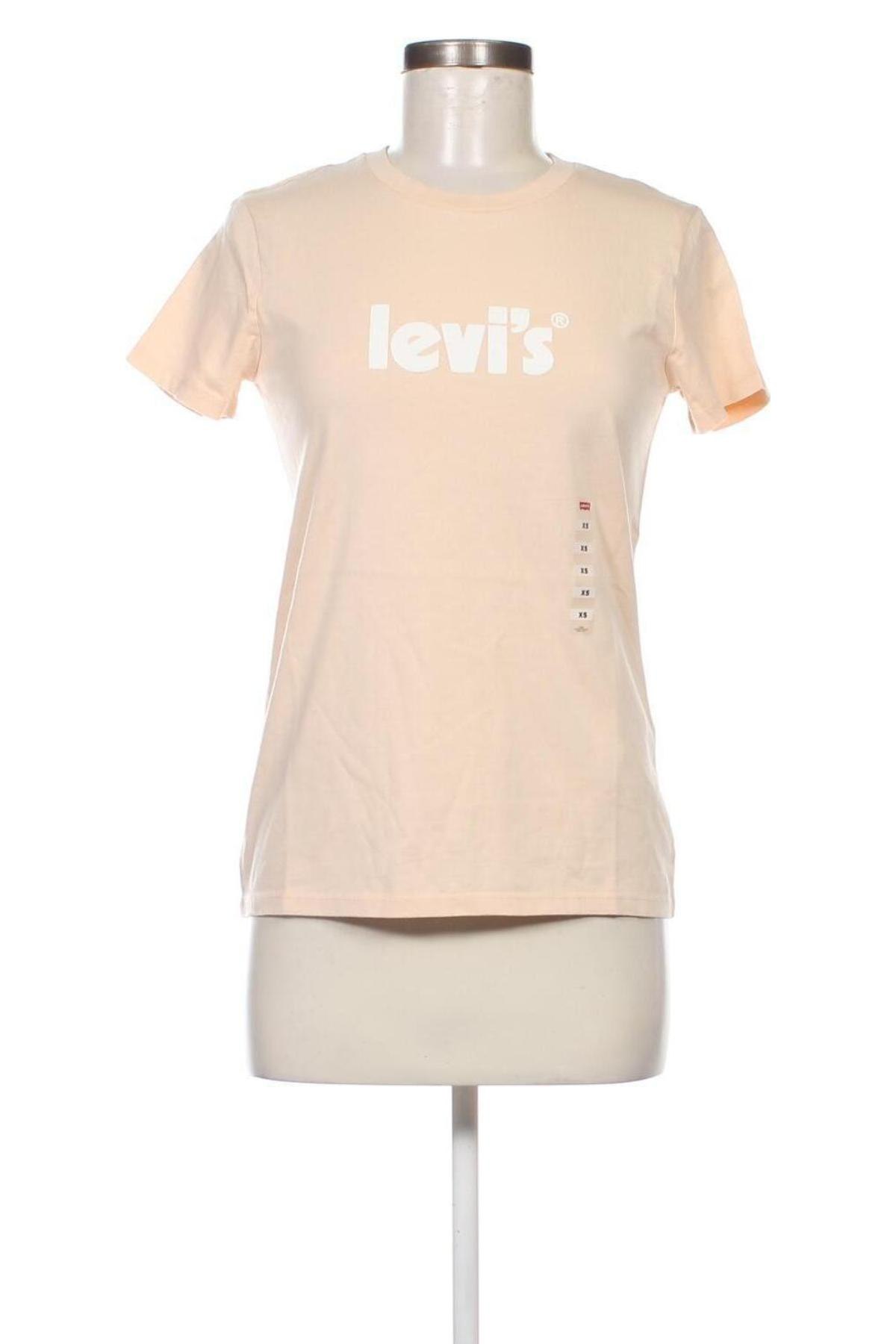 Дамска тениска Levi's, Размер XS, Цвят Бежов, Цена 31,00 лв.