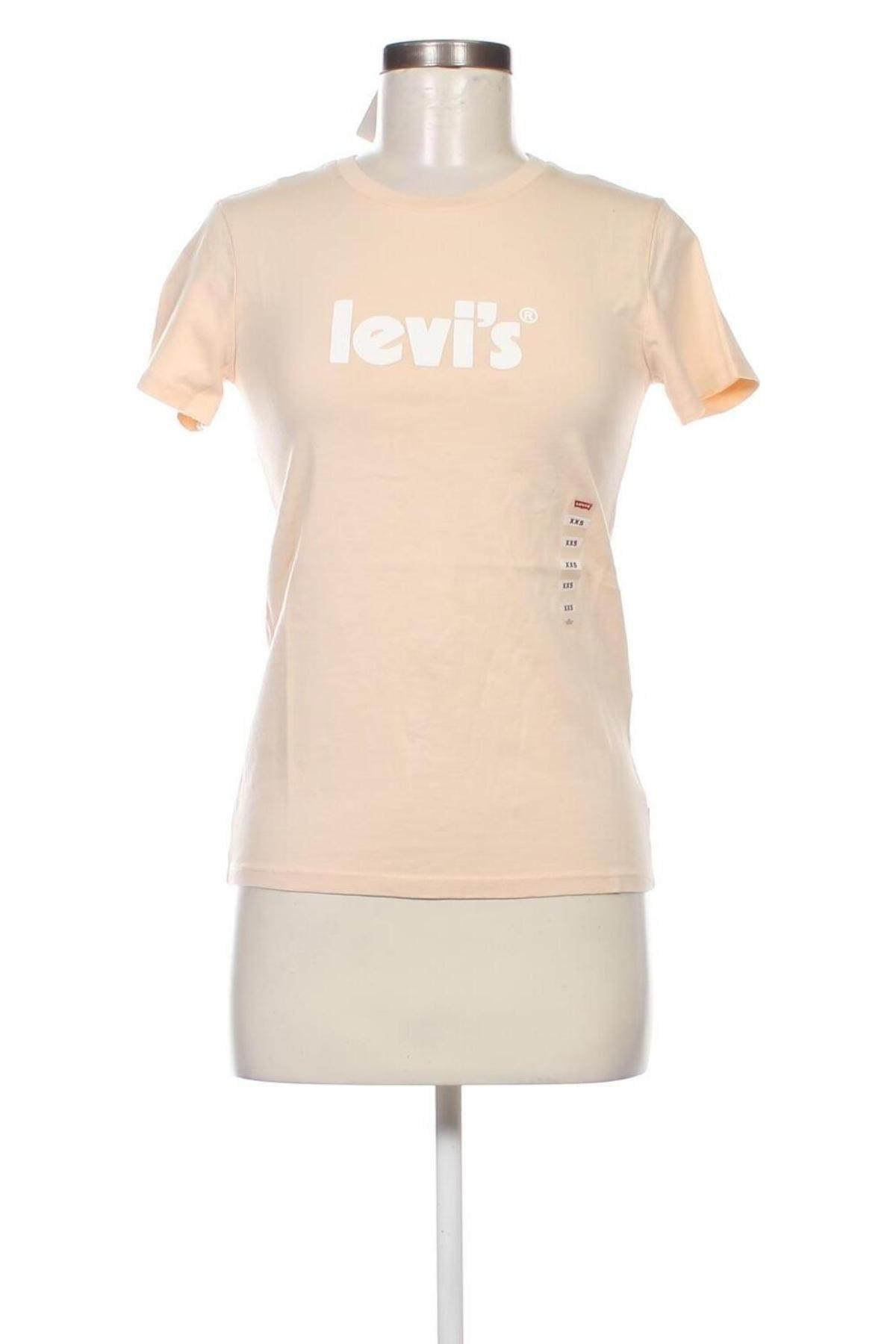 Damen T-Shirt Levi's, Größe XXS, Farbe Beige, Preis 12,78 €