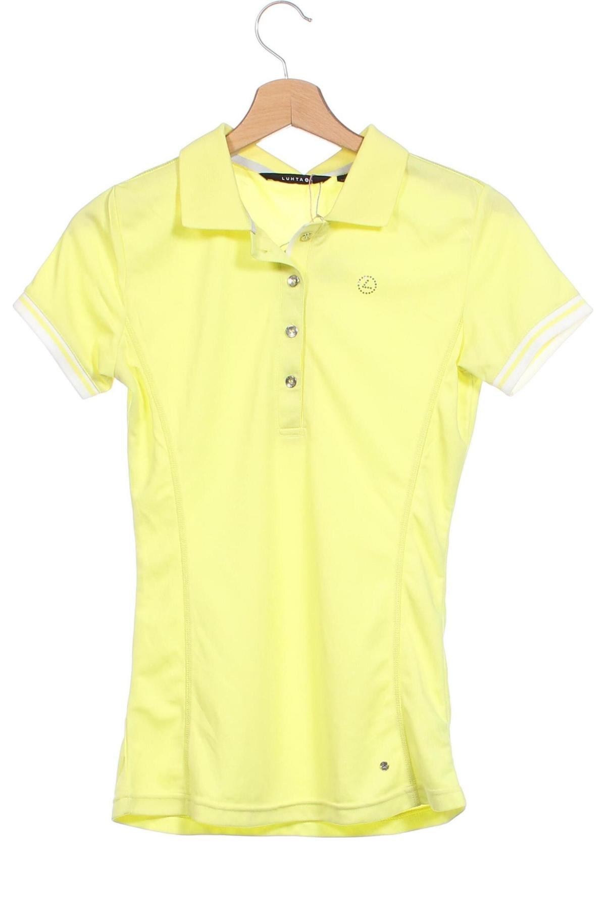 Γυναικείο t-shirt Luhta, Μέγεθος XS, Χρώμα Κίτρινο, Τιμή 8,29 €