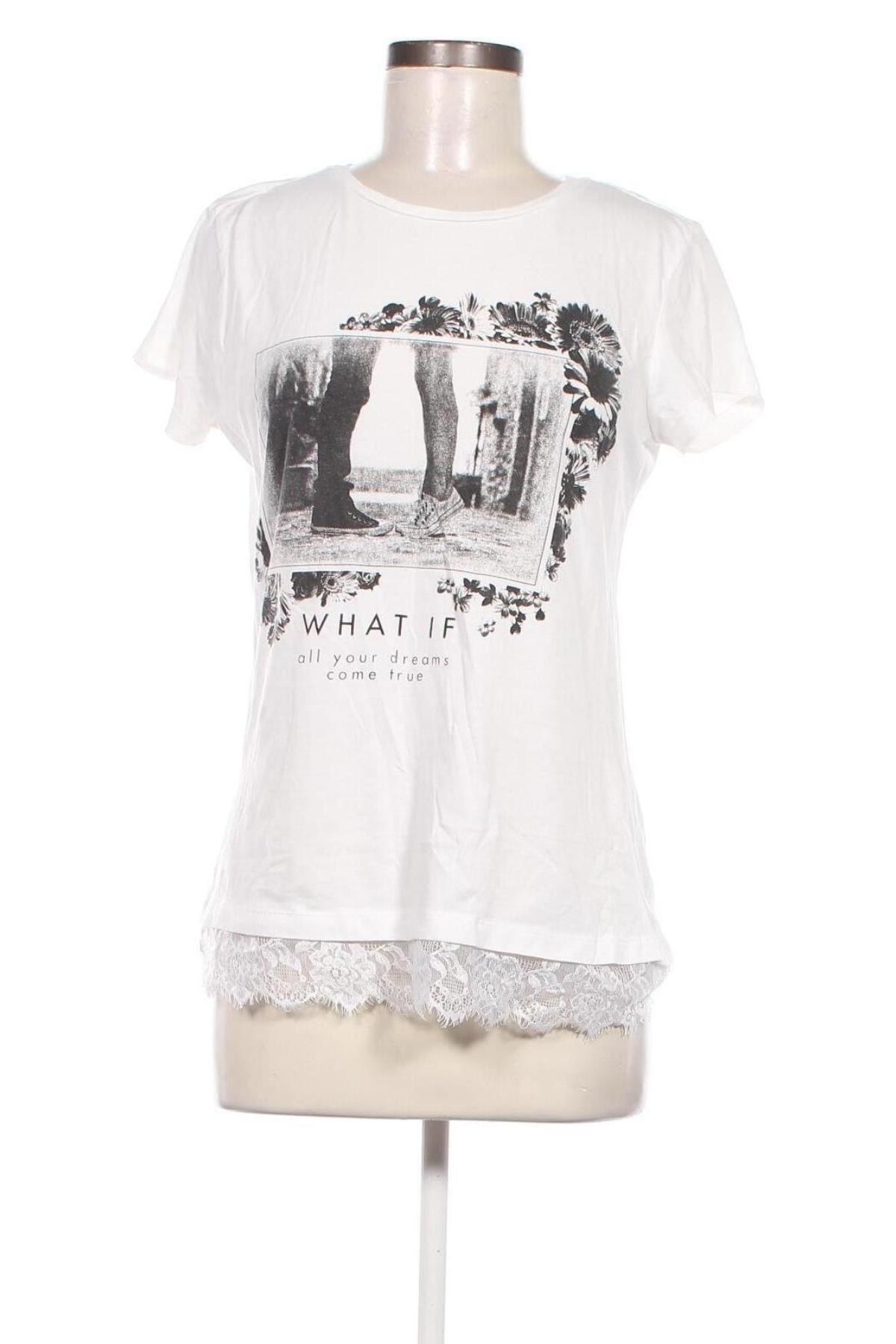 Γυναικείο t-shirt Oviesse, Μέγεθος L, Χρώμα Λευκό, Τιμή 10,88 €