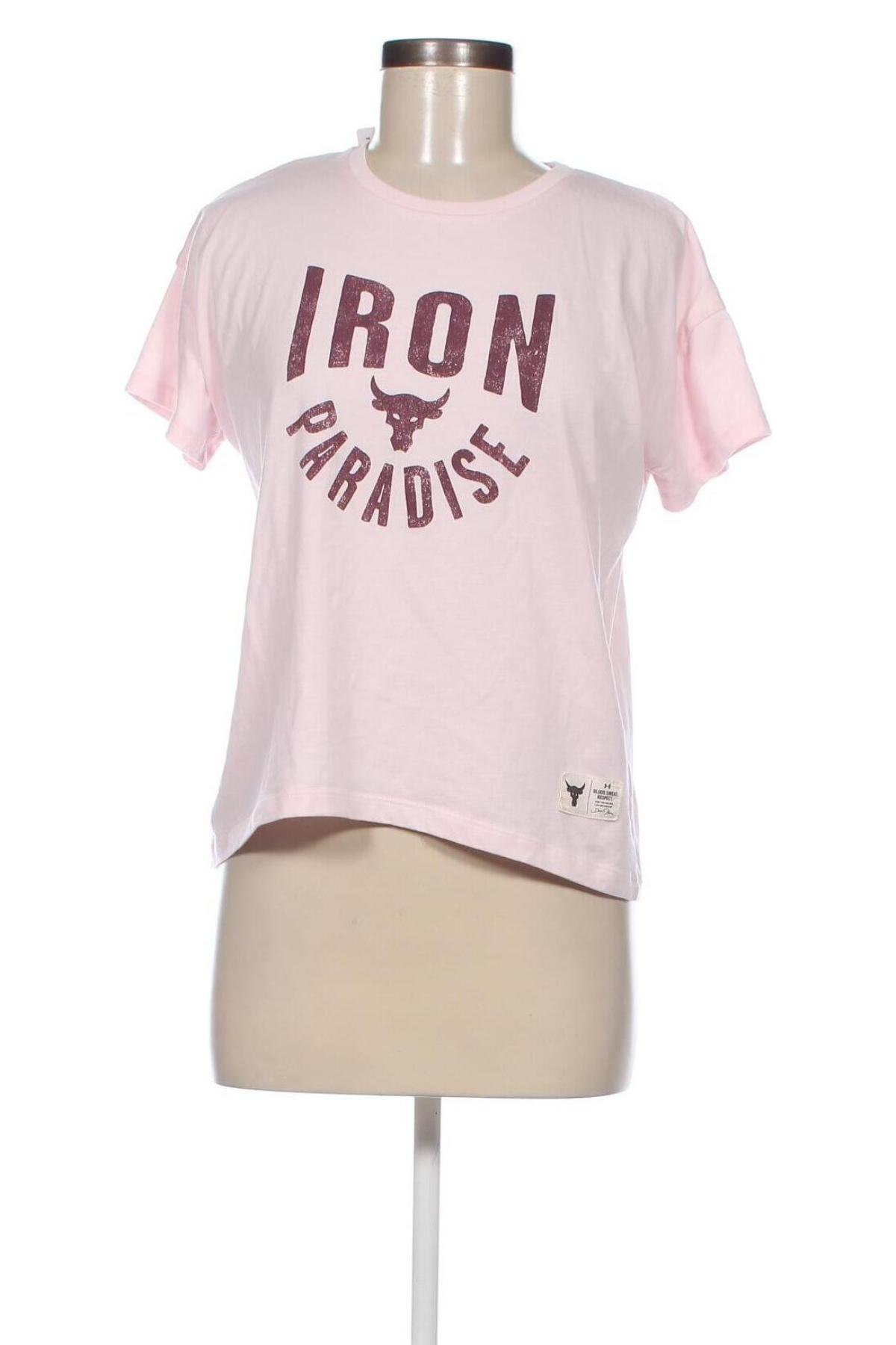 Γυναικείο t-shirt Under Armour, Μέγεθος L, Χρώμα Ρόζ , Τιμή 14,18 €