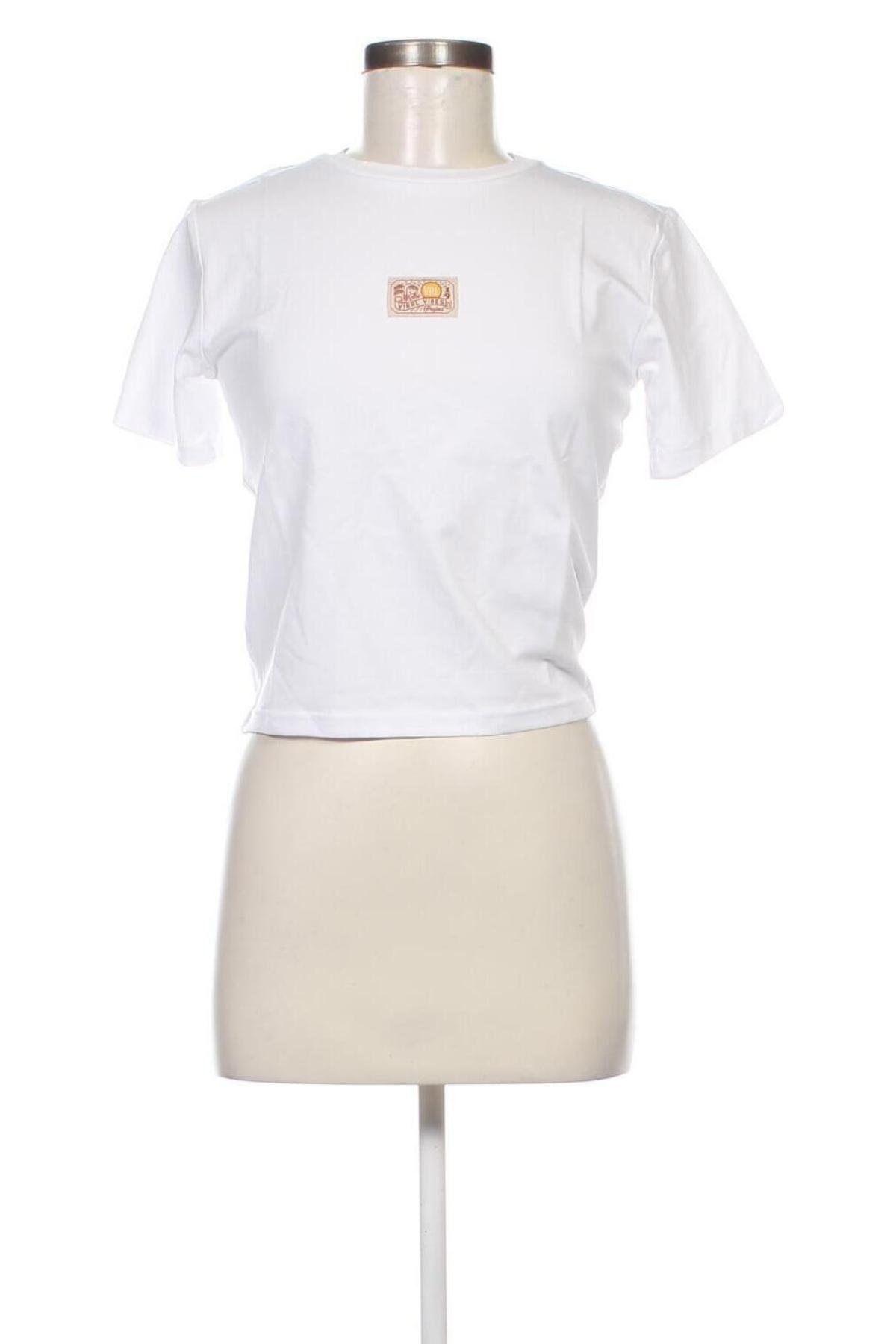 Дамска тениска Viral Vibes, Размер L, Цвят Бял, Цена 36,00 лв.