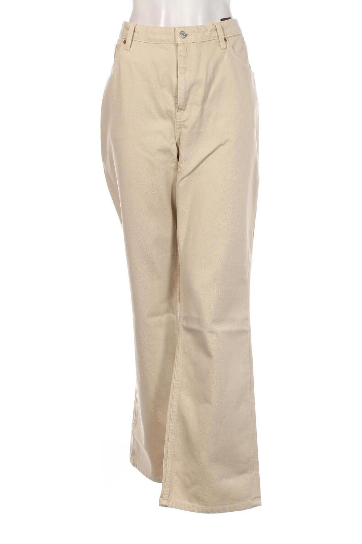 Γυναικείο Τζίν Monki, Μέγεθος XL, Χρώμα  Μπέζ, Τιμή 10,59 €