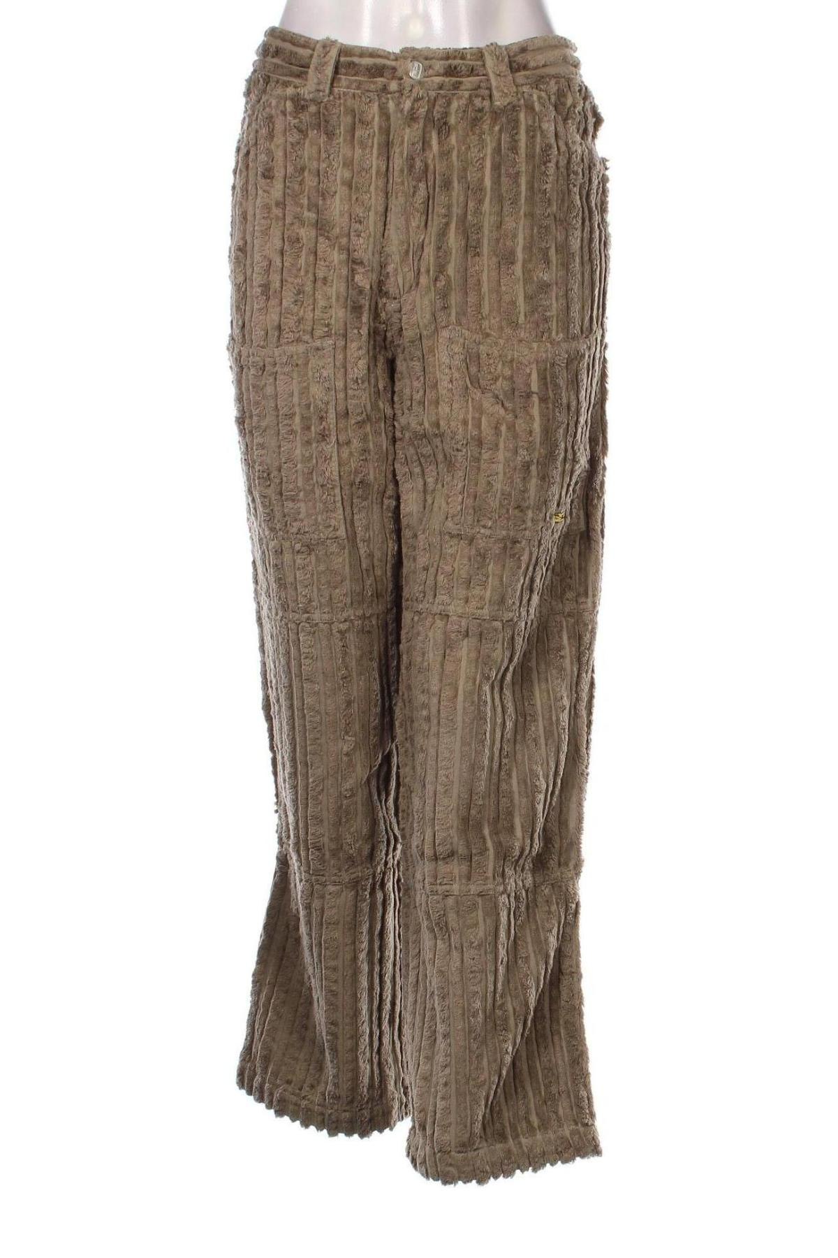 Pantaloni de velvet de femei Kanabeach, Mărime M, Culoare Verde, Preț 81,51 Lei