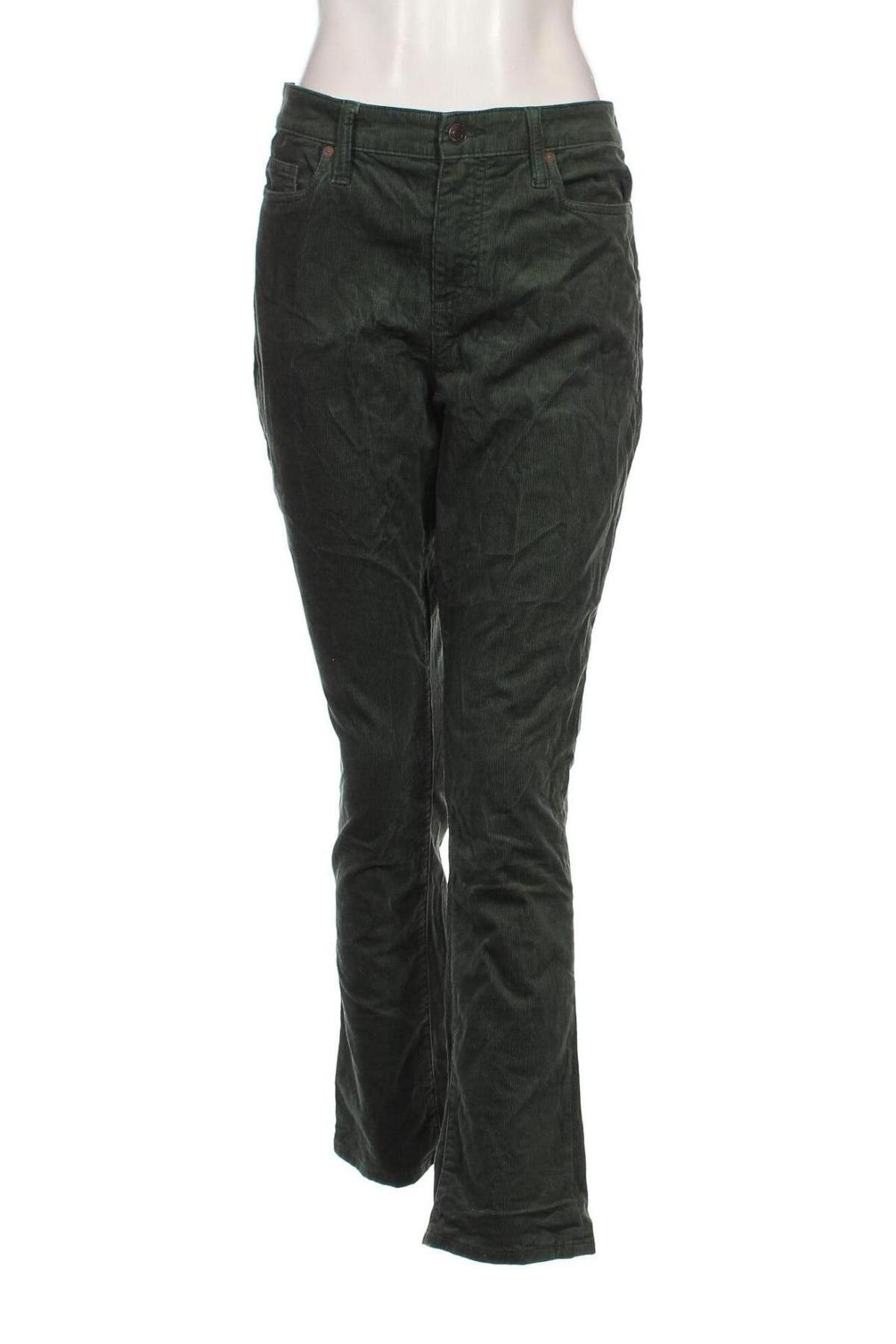 Pantaloni de velvet de femei Lands' End, Mărime M, Culoare Verde, Preț 33,39 Lei