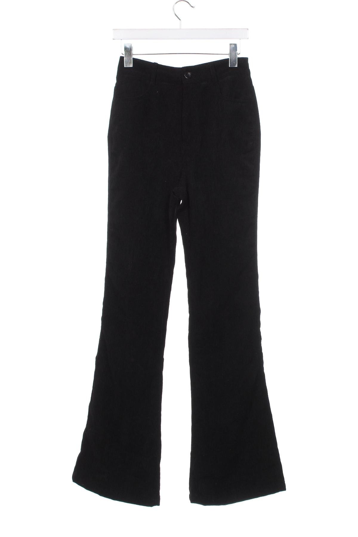 Pantaloni de velvet de femei Nasty Gal, Mărime XS, Culoare Negru, Preț 64,24 Lei