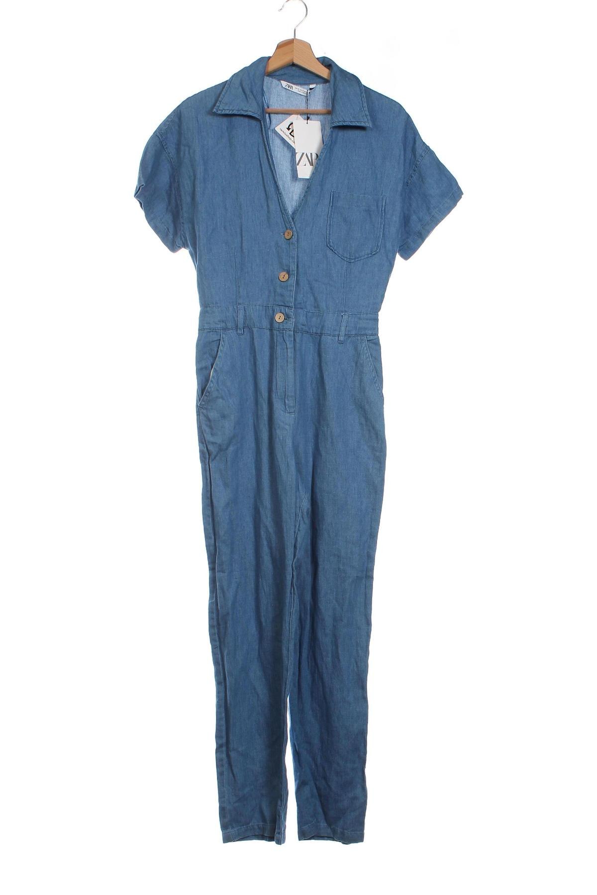 Damen Overall Zara, Größe XS, Farbe Blau, Preis 39,39 €