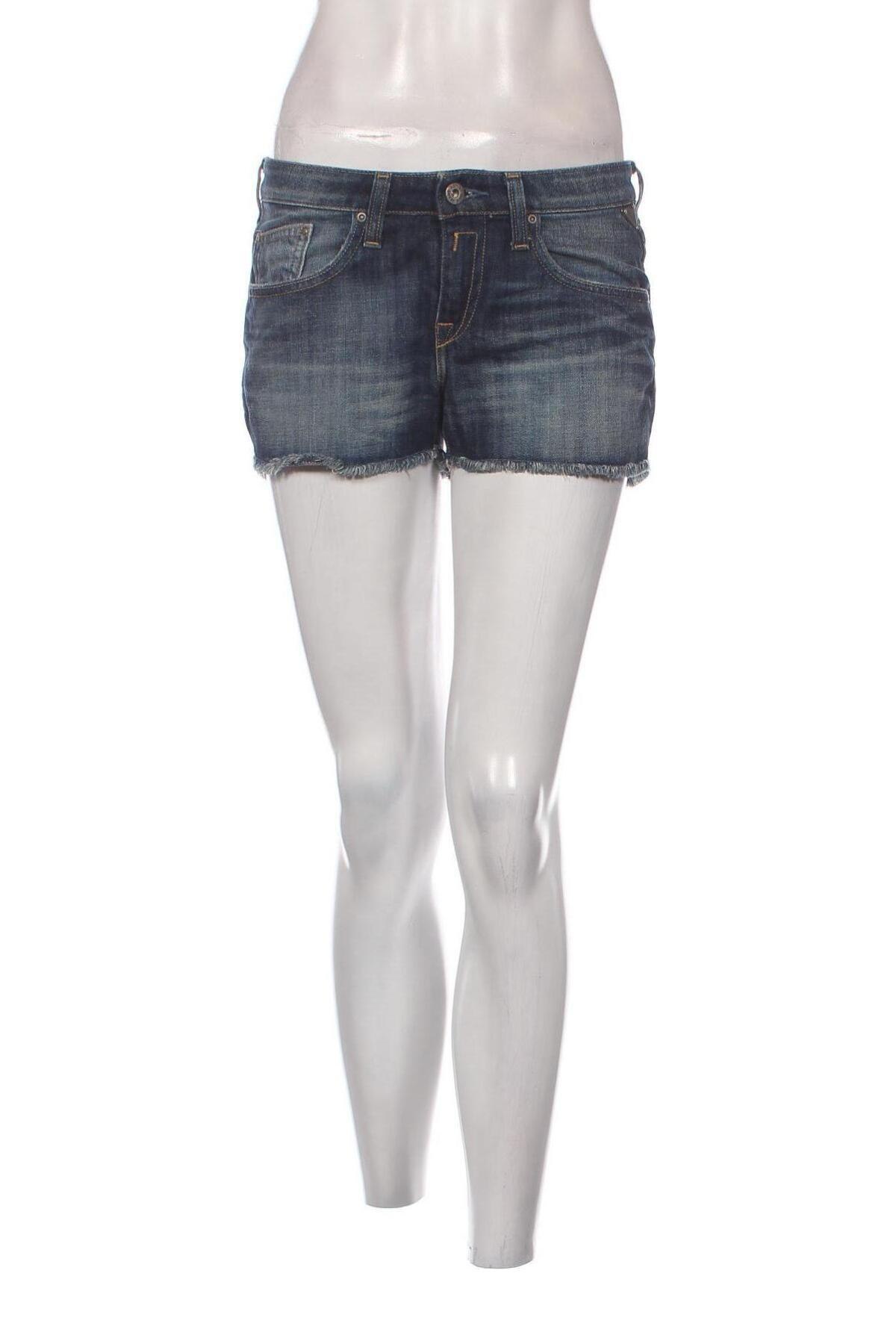 Γυναικείο κοντό παντελόνι Replay, Μέγεθος S, Χρώμα Μπλέ, Τιμή 16,17 €
