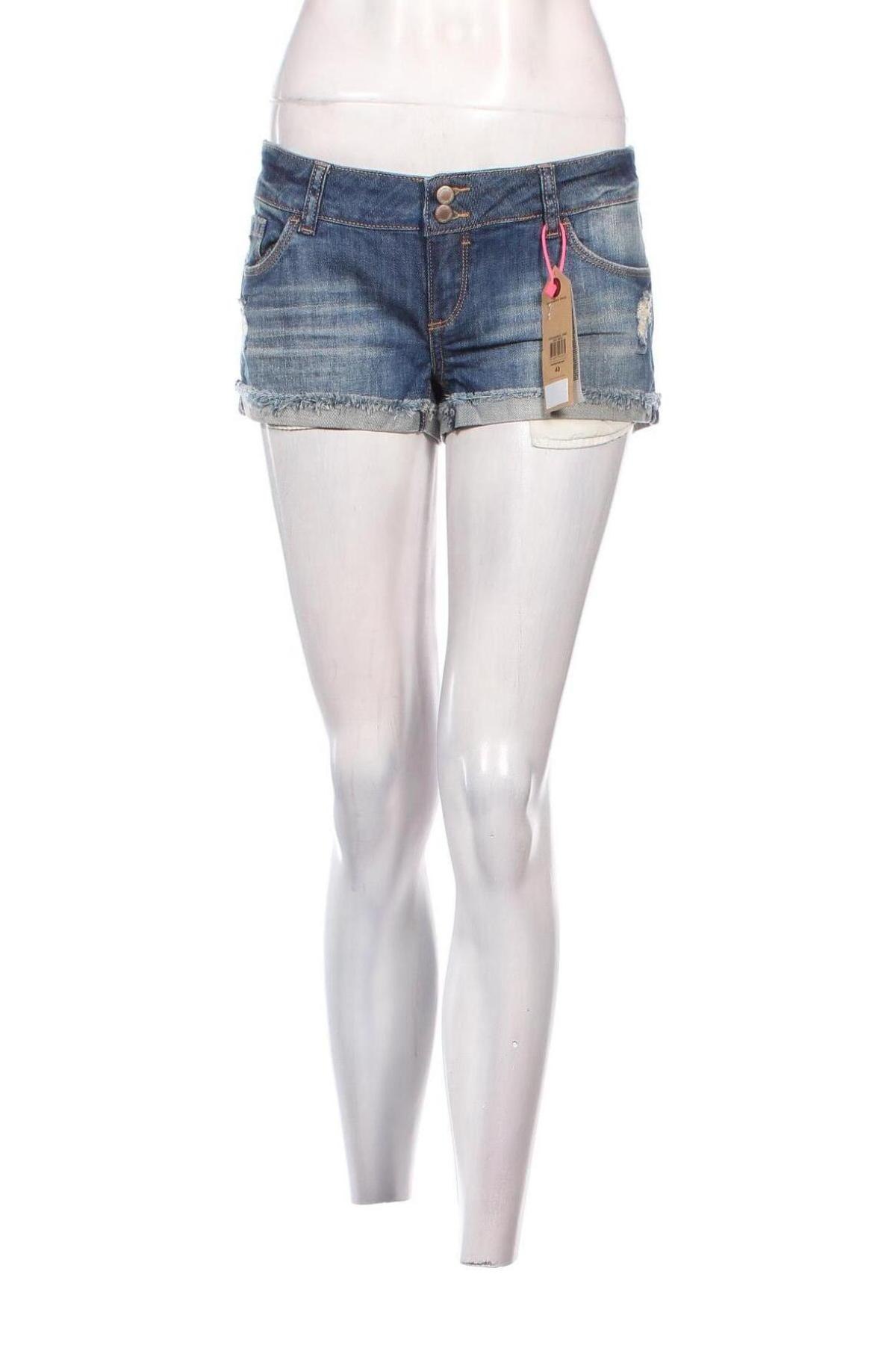 Γυναικείο κοντό παντελόνι Tally Weijl, Μέγεθος L, Χρώμα Μπλέ, Τιμή 7,19 €