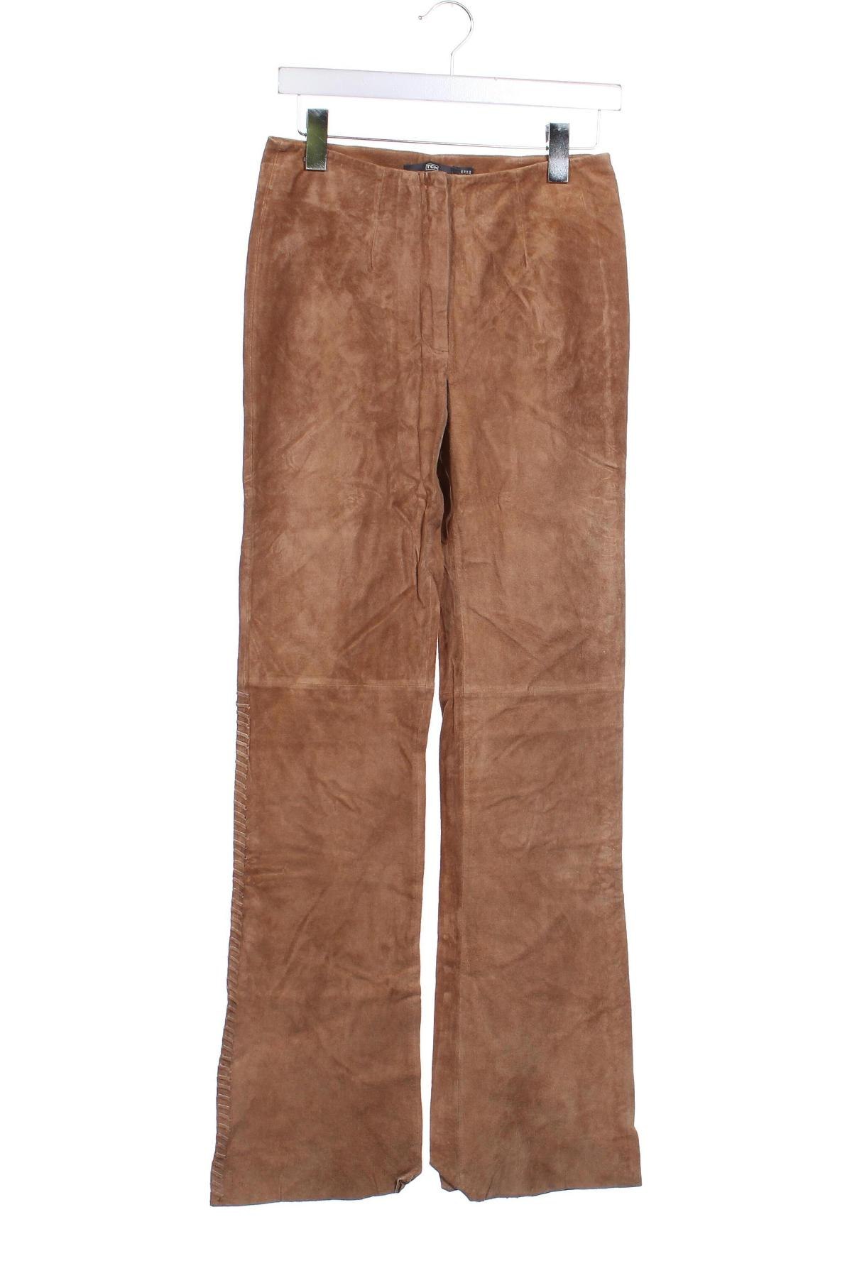 Γυναικείο παντελόνι δερμάτινο TCM, Μέγεθος S, Χρώμα  Μπέζ, Τιμή 17,46 €