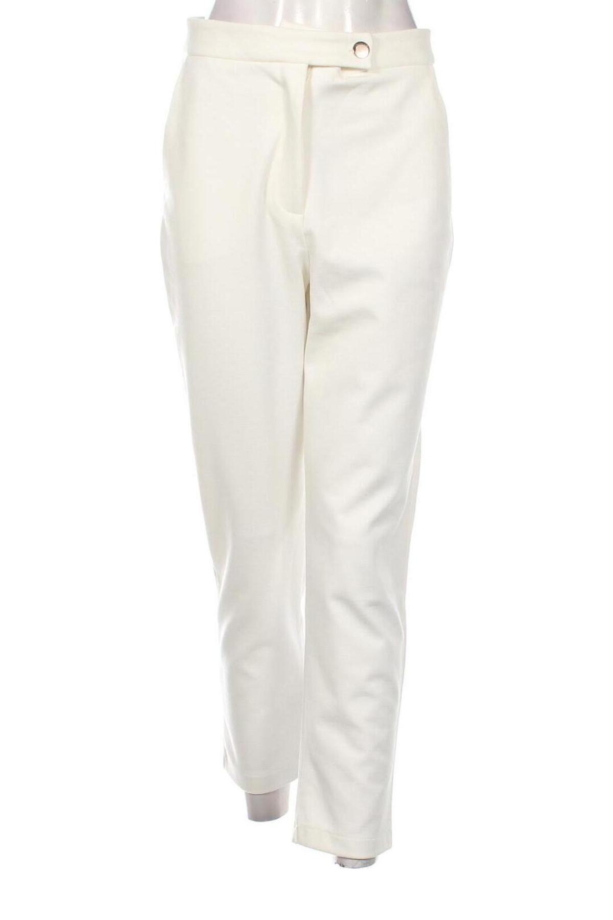 Γυναικείο παντελόνι Guido Maria Kretschmer for About You, Μέγεθος S, Χρώμα Λευκό, Τιμή 21,57 €
