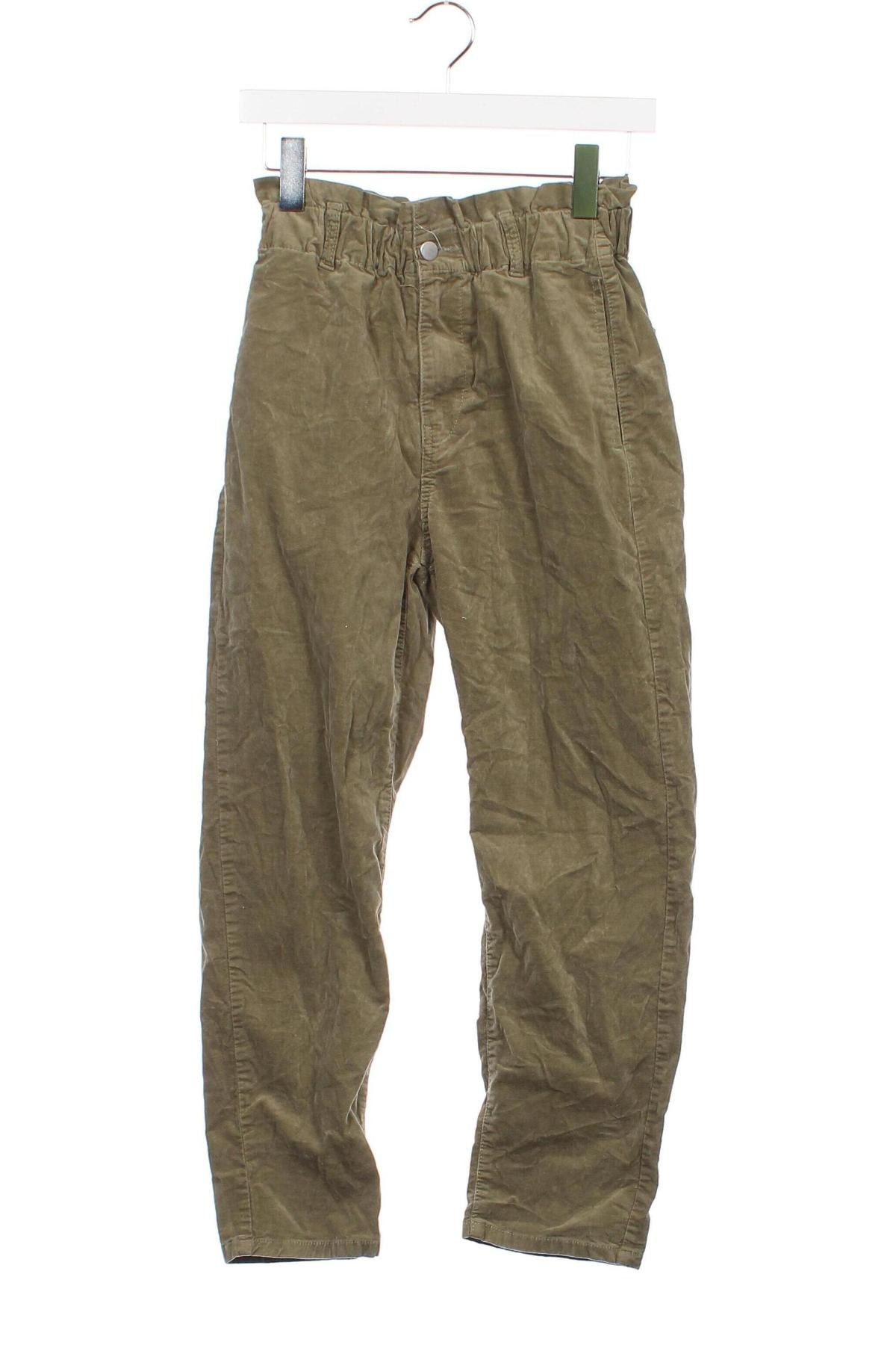Дамски панталон Mango, Размер XS, Цвят Зелен, Цена 6,80 лв.