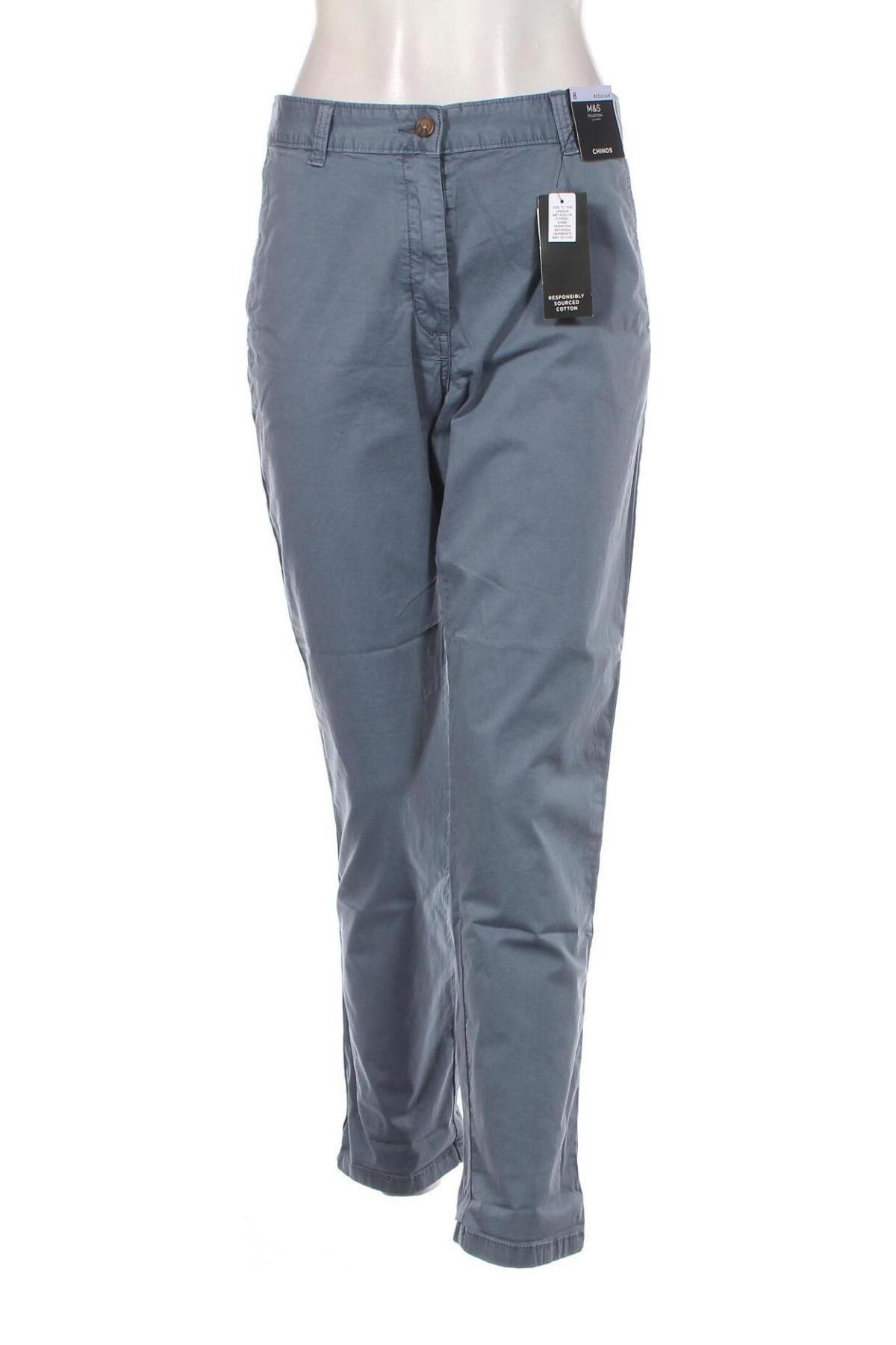 Γυναικείο παντελόνι Marks & Spencer, Μέγεθος S, Χρώμα Μπλέ, Τιμή 31,96 €
