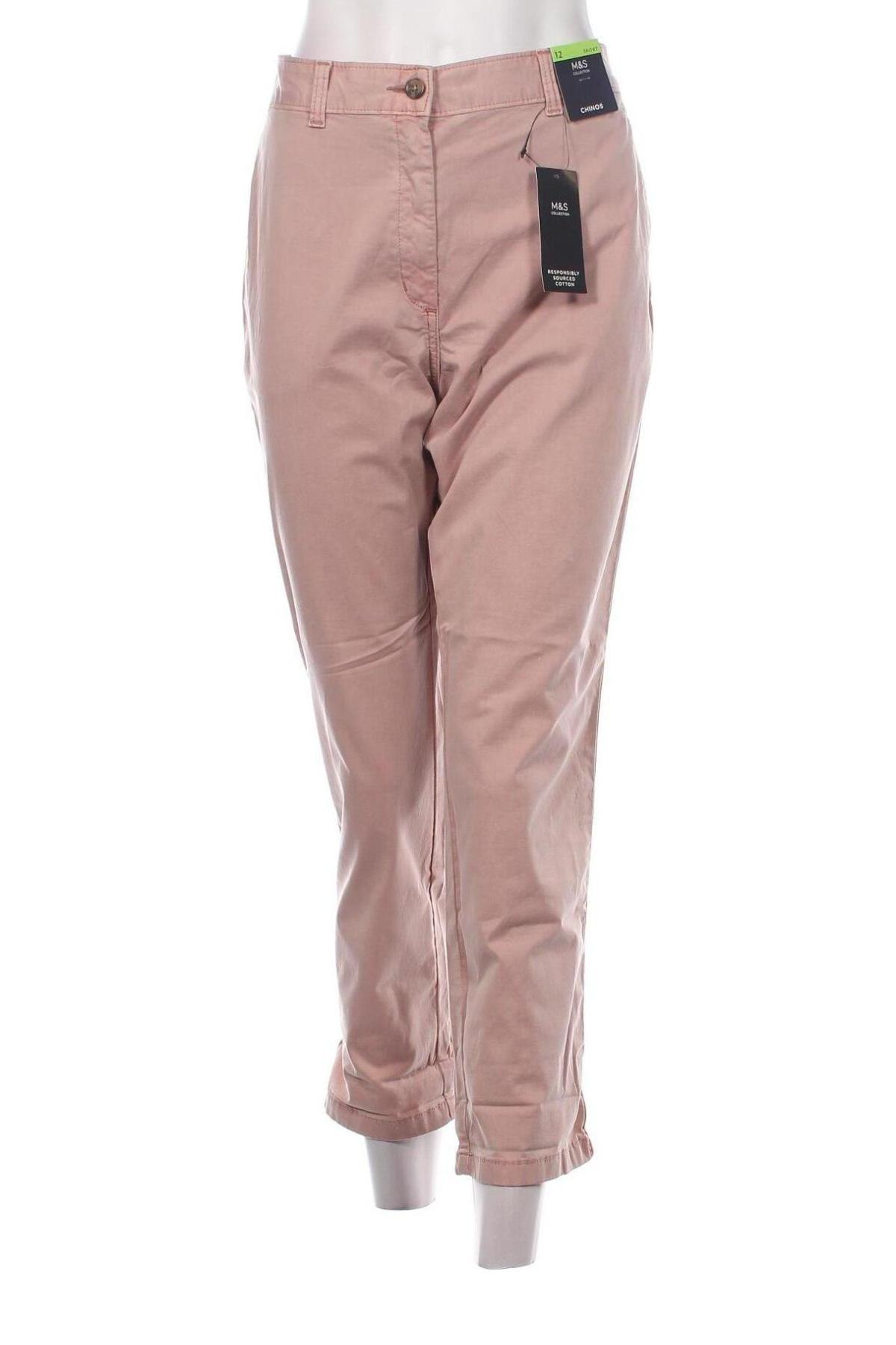 Дамски панталон Marks & Spencer, Размер M, Цвят Розов, Цена 18,60 лв.