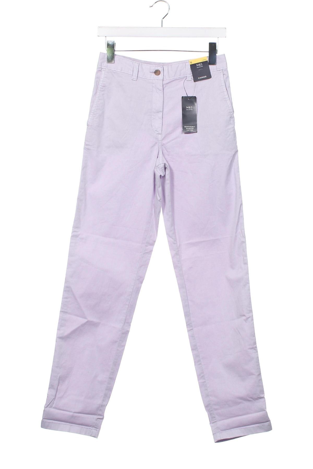 Pantaloni de femei Marks & Spencer, Mărime XS, Culoare Mov, Preț 140,73 Lei