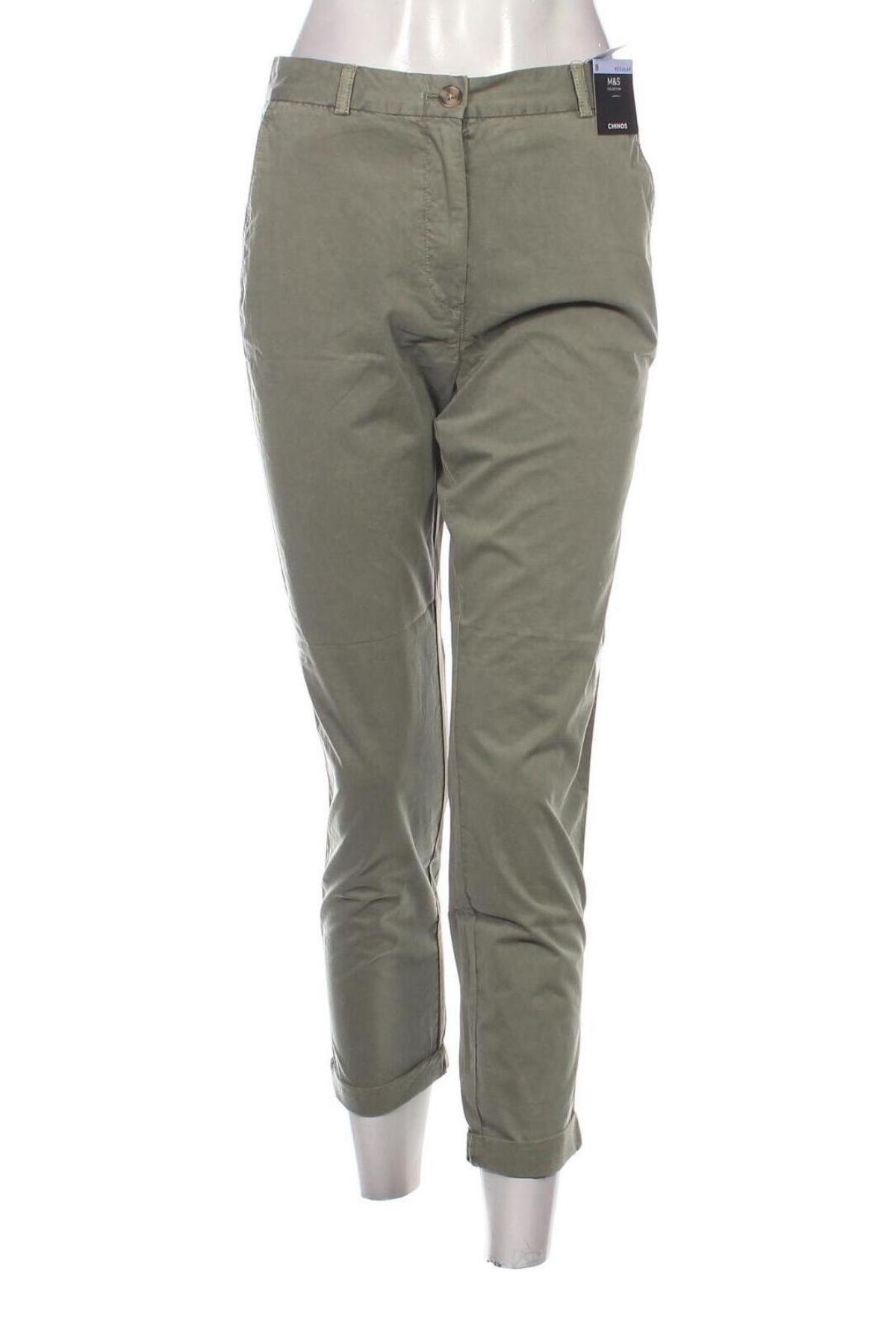 Pantaloni de femei Marks & Spencer, Mărime S, Culoare Verde, Preț 203,95 Lei