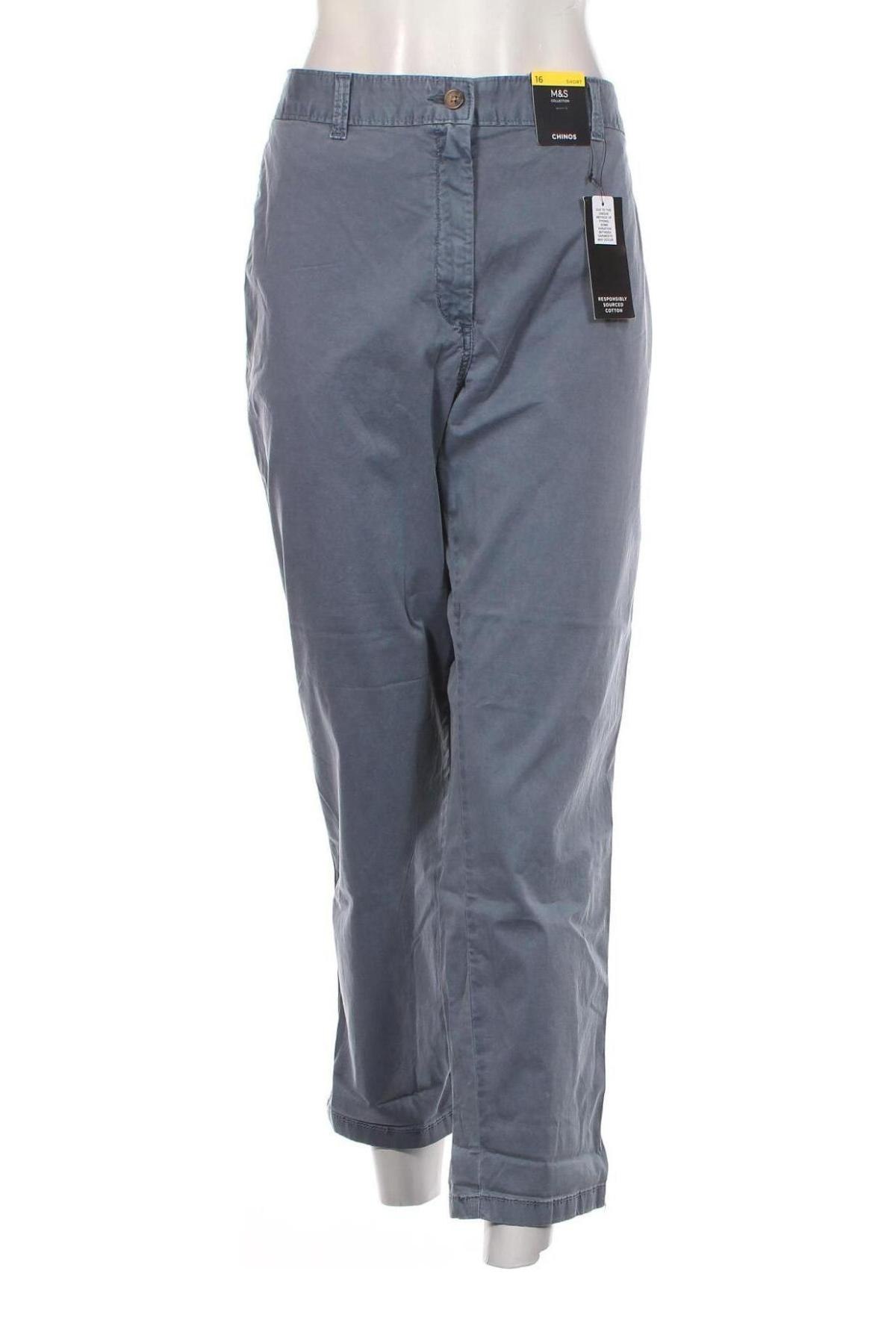 Γυναικείο παντελόνι Marks & Spencer, Μέγεθος XL, Χρώμα Μπλέ, Τιμή 10,55 €