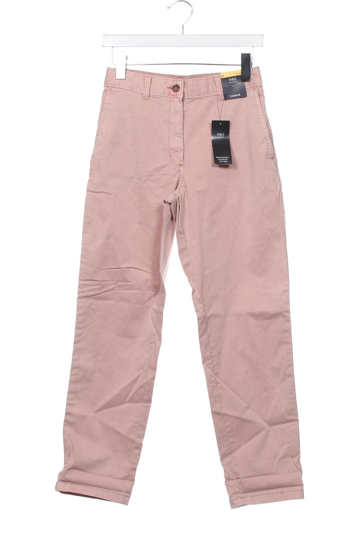 Pantaloni de femei Marks & Spencer, Mărime XS, Culoare Roz, Preț 61,19 Lei