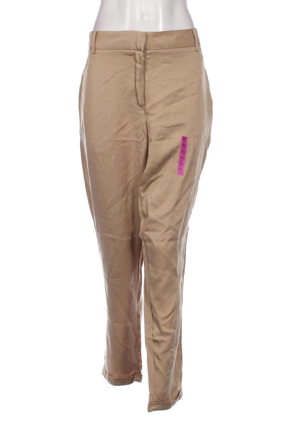 Дамски панталон Mohito, Размер L, Цвят Бежов, Цена 29,97 лв.
