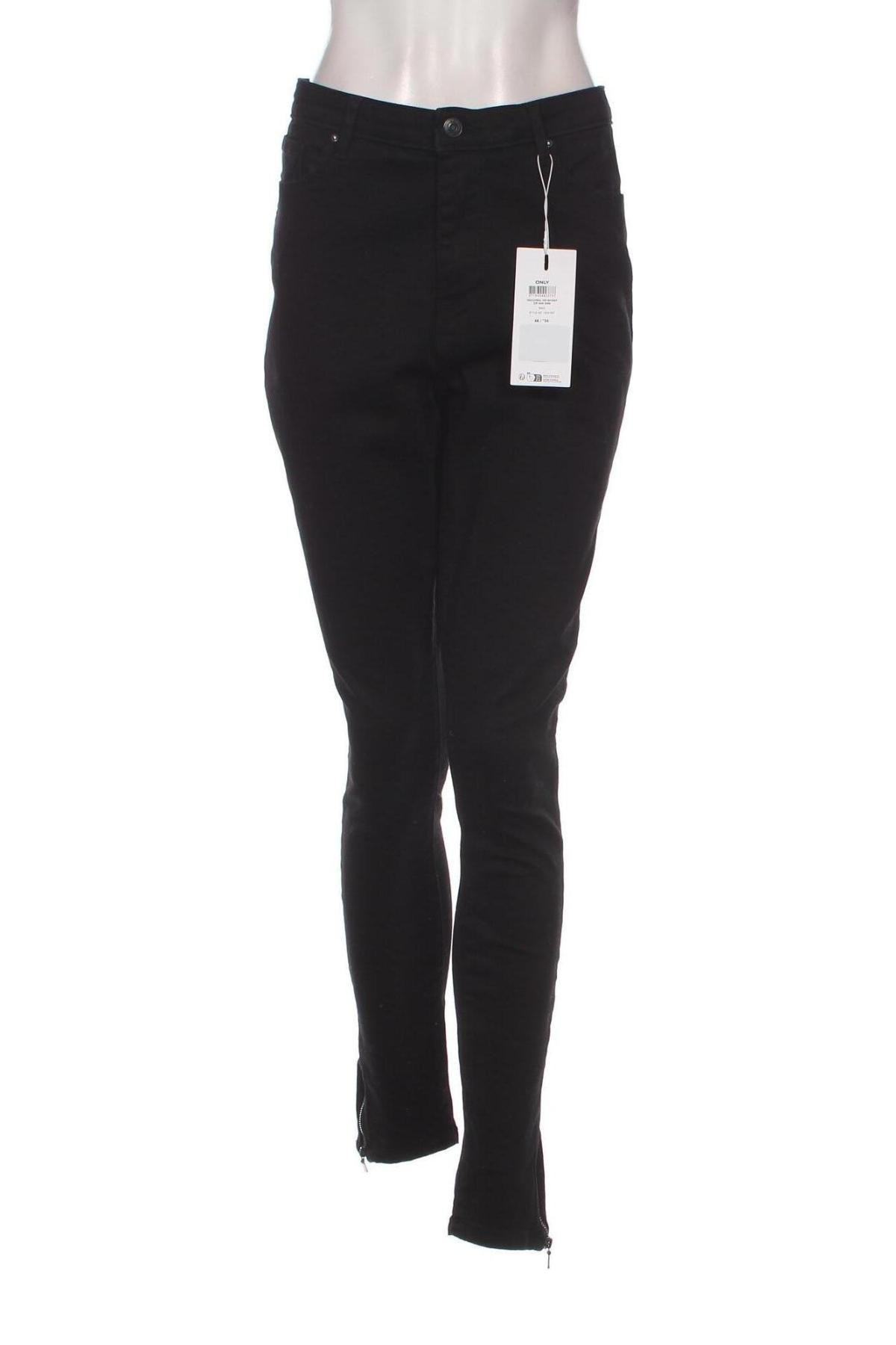 Дамски панталон ONLY, Размер XL, Цвят Черен, Цена 16,74 лв.