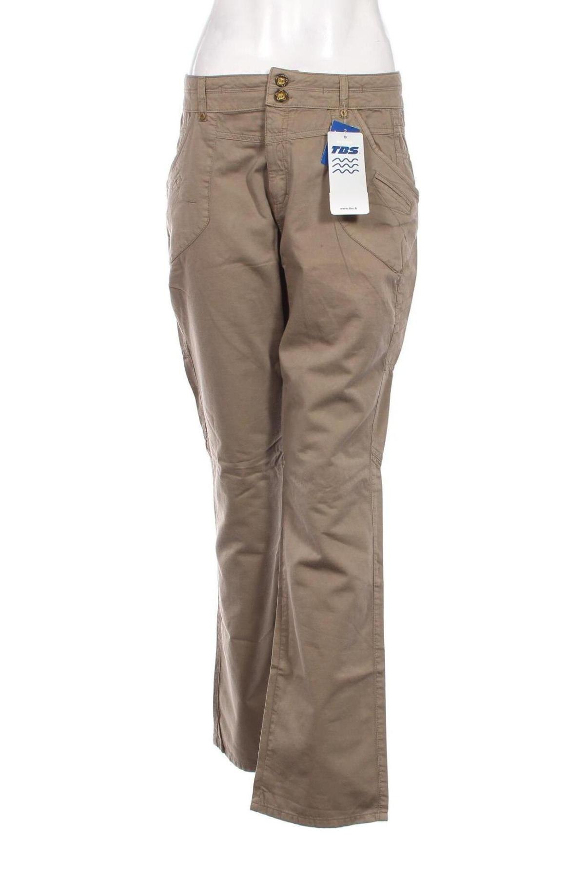 Pantaloni de femei Tbs, Mărime M, Culoare Bej, Preț 61,18 Lei