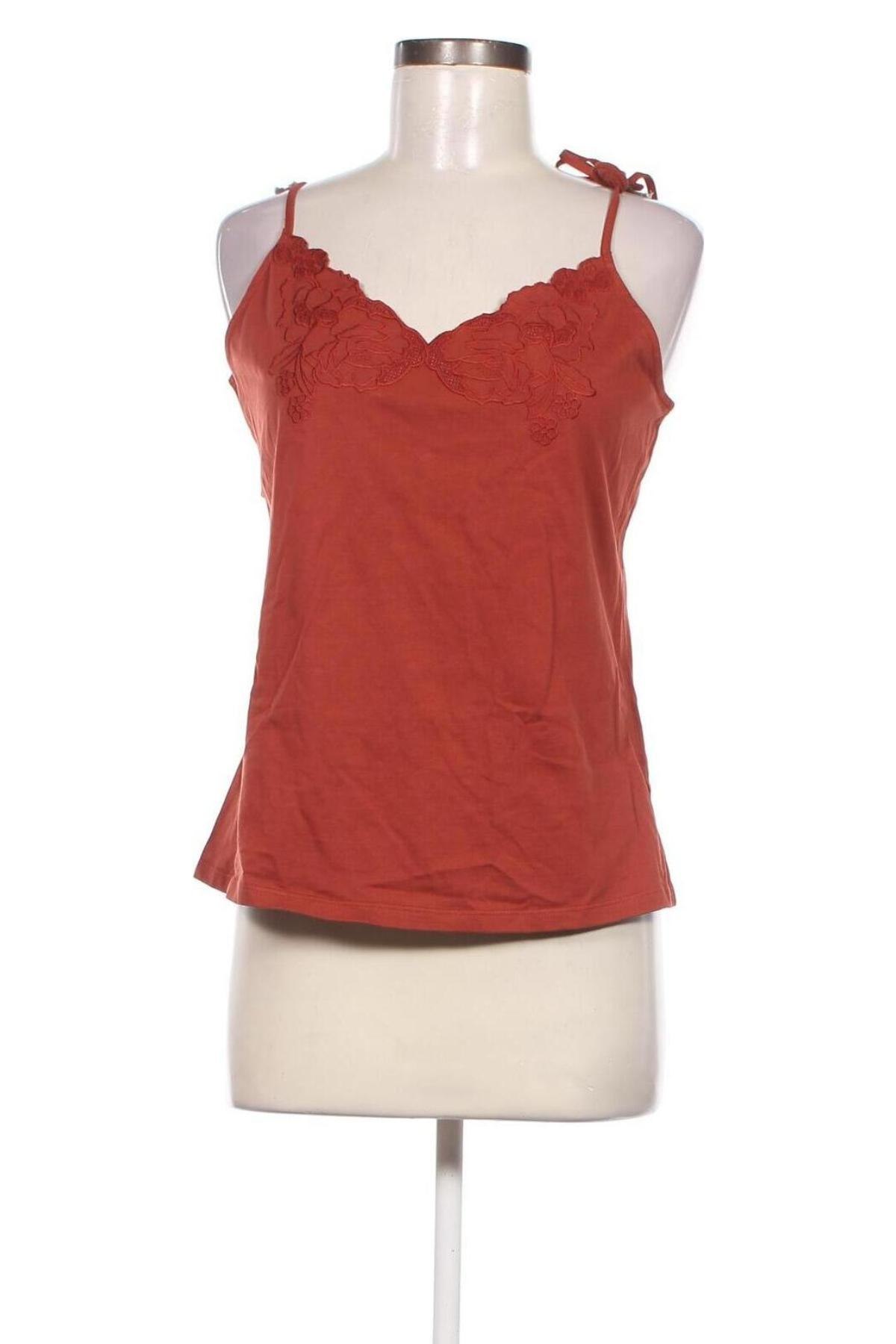 Γυναικείο αμάνικο μπλουζάκι Camaieu, Μέγεθος L, Χρώμα Καφέ, Τιμή 2,16 €