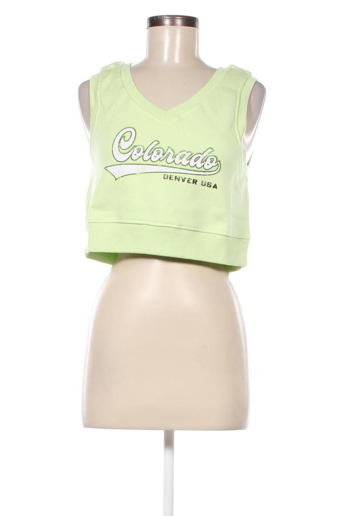 Γυναικείο αμάνικο μπλουζάκι Jennyfer, Μέγεθος M, Χρώμα Πράσινο, Τιμή 9,74 €