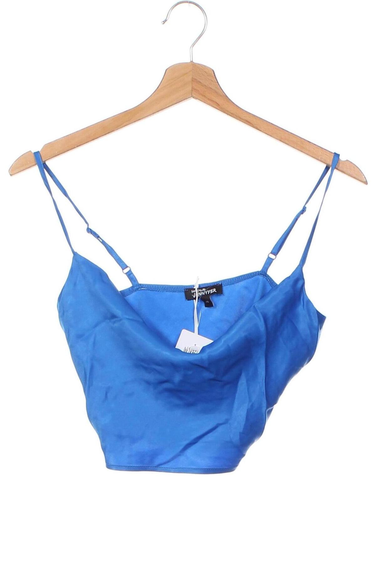 Γυναικείο αμάνικο μπλουζάκι Jennyfer, Μέγεθος XS, Χρώμα Μπλέ, Τιμή 5,84 €