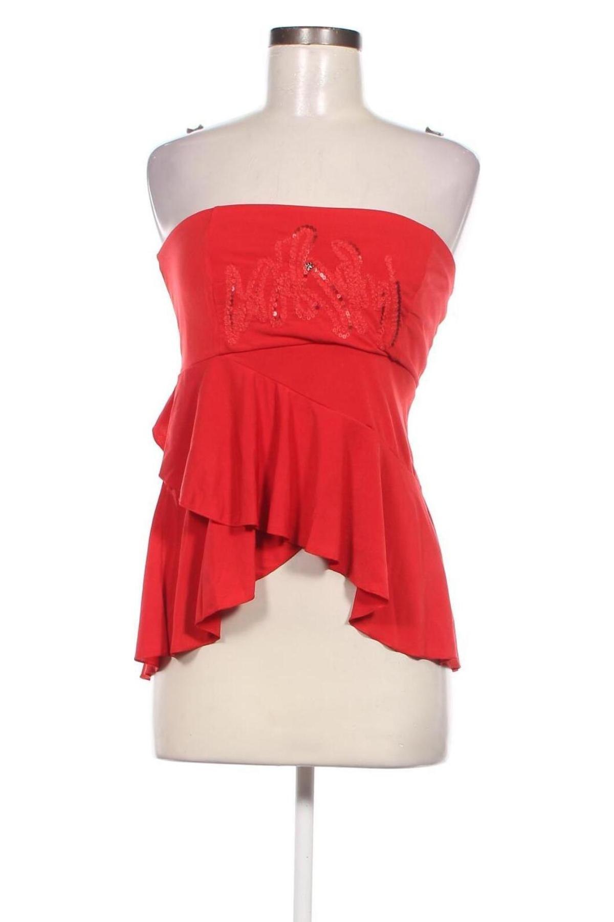 Γυναικείο αμάνικο μπλουζάκι La Moda, Μέγεθος S, Χρώμα Κόκκινο, Τιμή 4,44 €