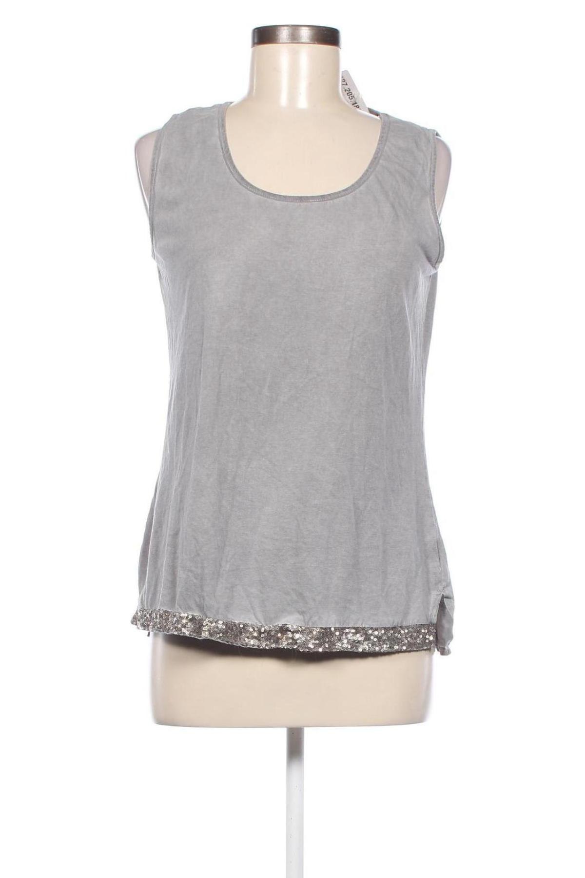 Γυναικείο αμάνικο μπλουζάκι Linea Tesini, Μέγεθος XL, Χρώμα Γκρί, Τιμή 12,02 €
