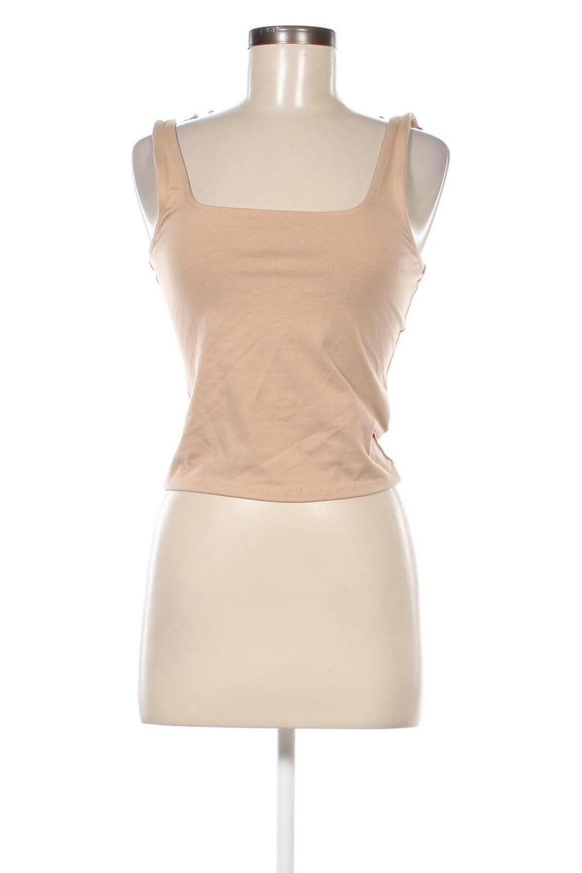 Γυναικείο αμάνικο μπλουζάκι Tally Weijl, Μέγεθος M, Χρώμα  Μπέζ, Τιμή 10,82 €